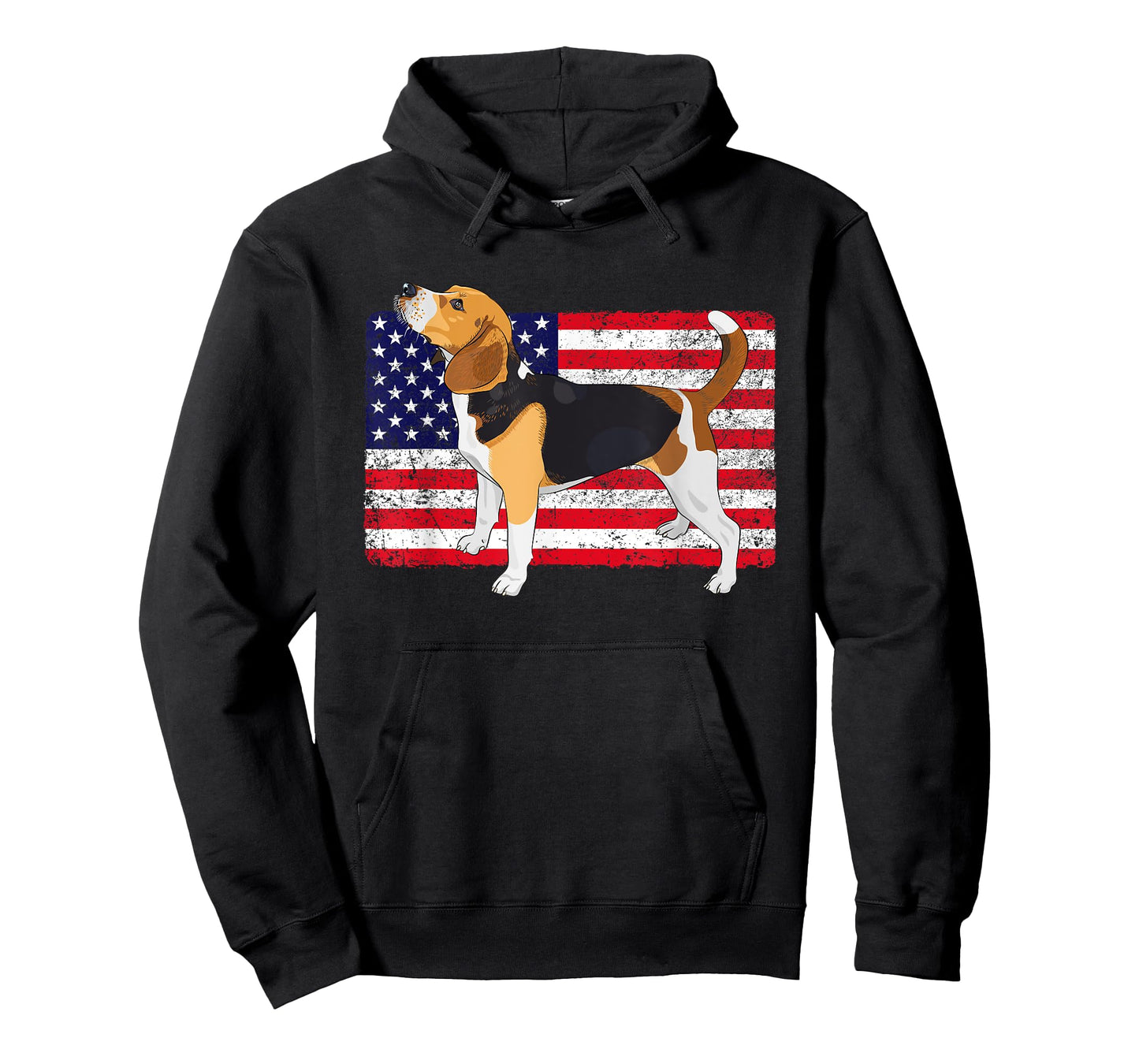 Patriotic US Flag Beagle T-Shirt for Women Kids Men