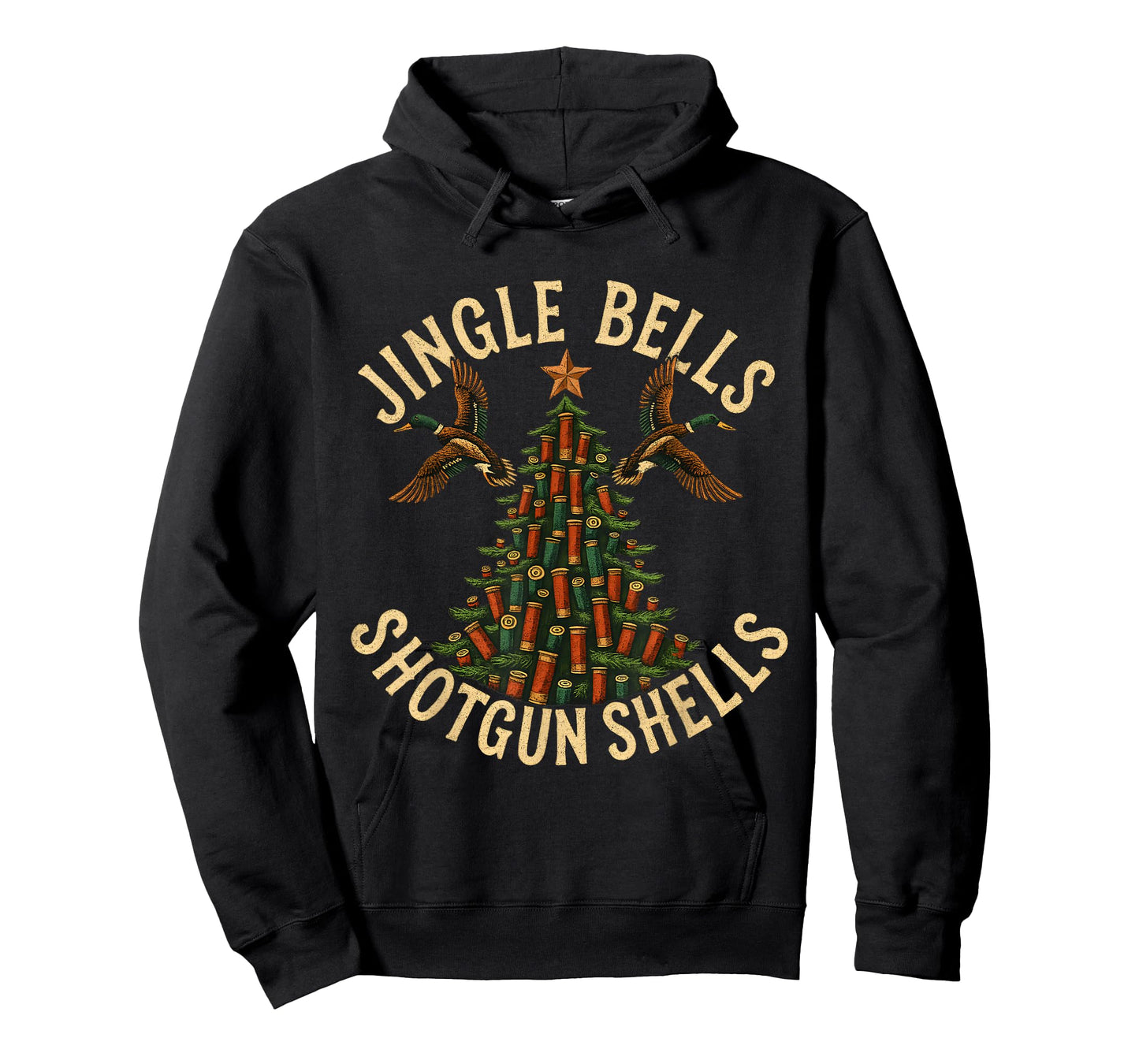Jingle Bells Shotgun Shells Funny Hunting Christmas T-Shirt