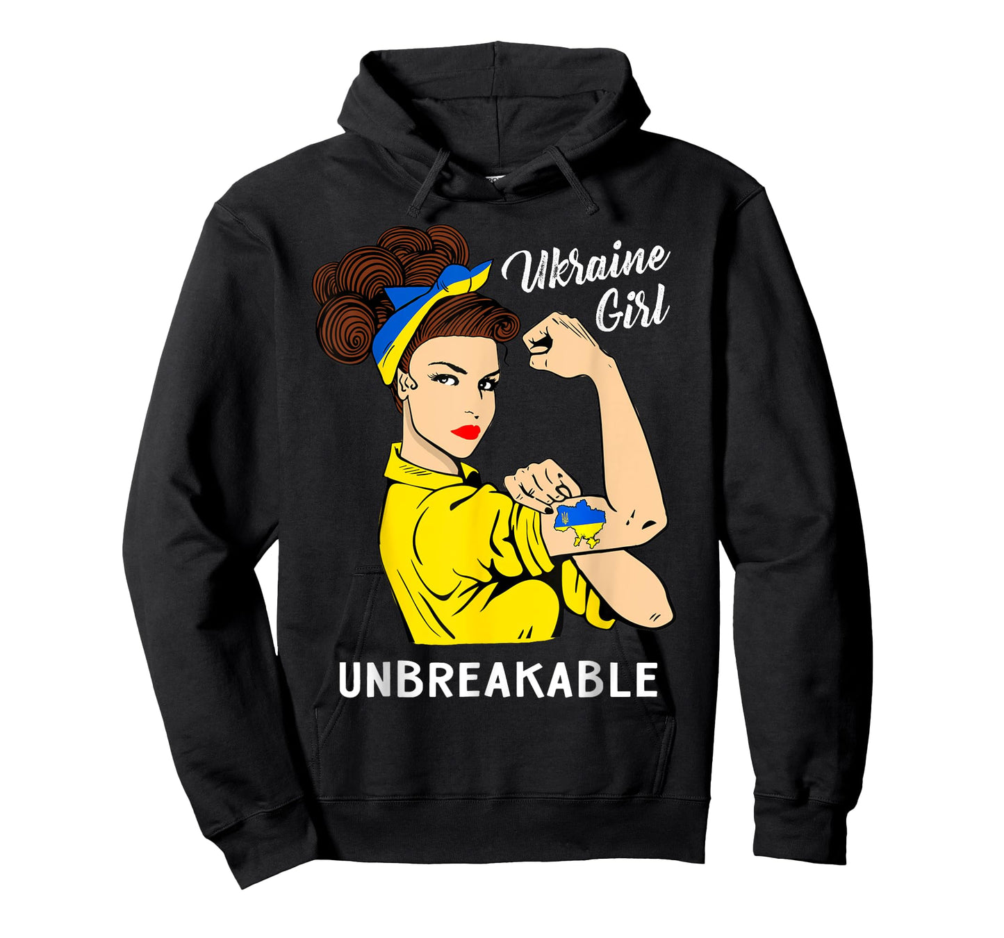 Ukraine Girl Unbreakable T-shirt Ukrainian Flag Strong Woman T-Shirt