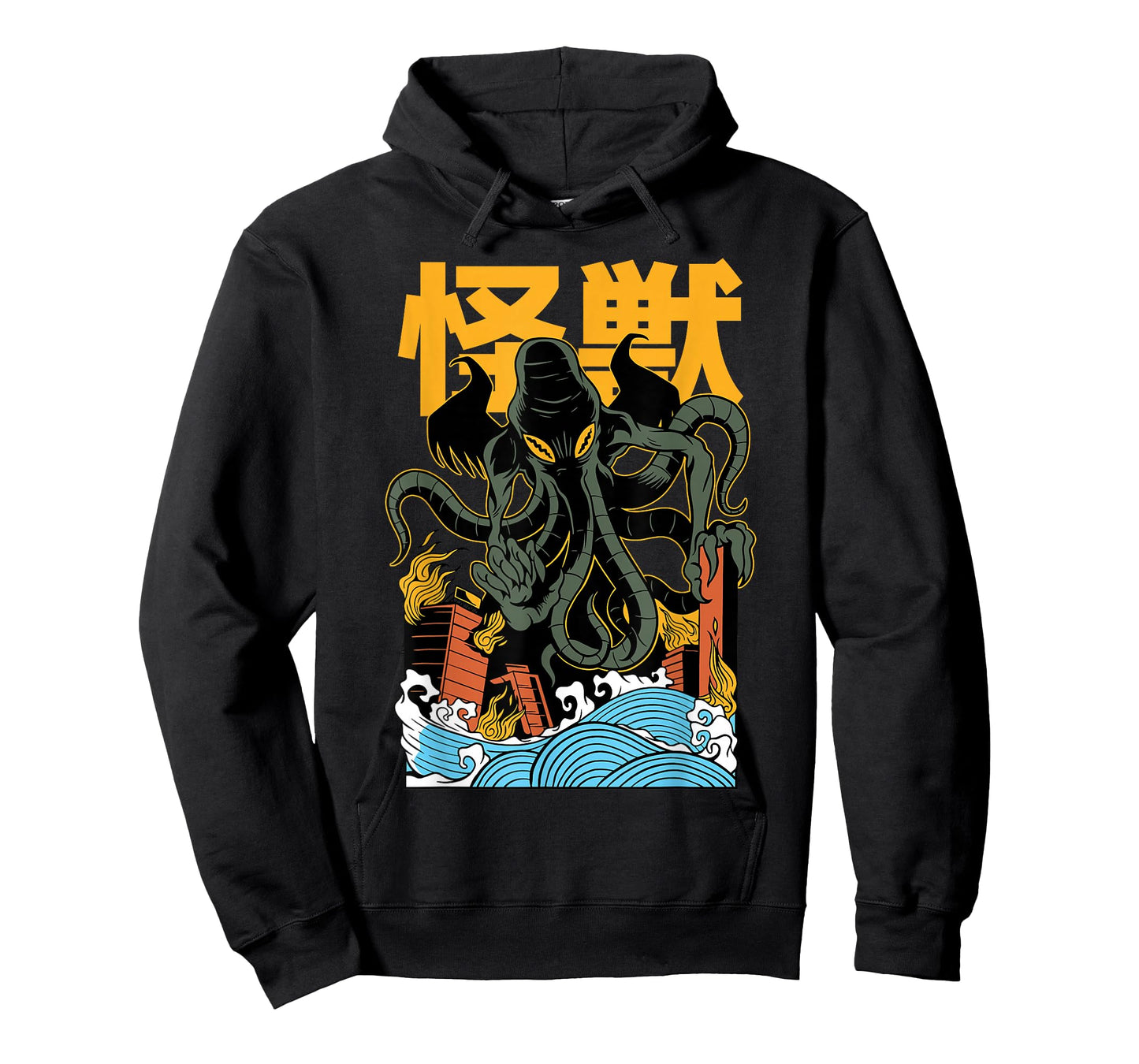 Japanese Japan Kaiju Monster Chutlulu Octopus Manga Anime T-Shirt
