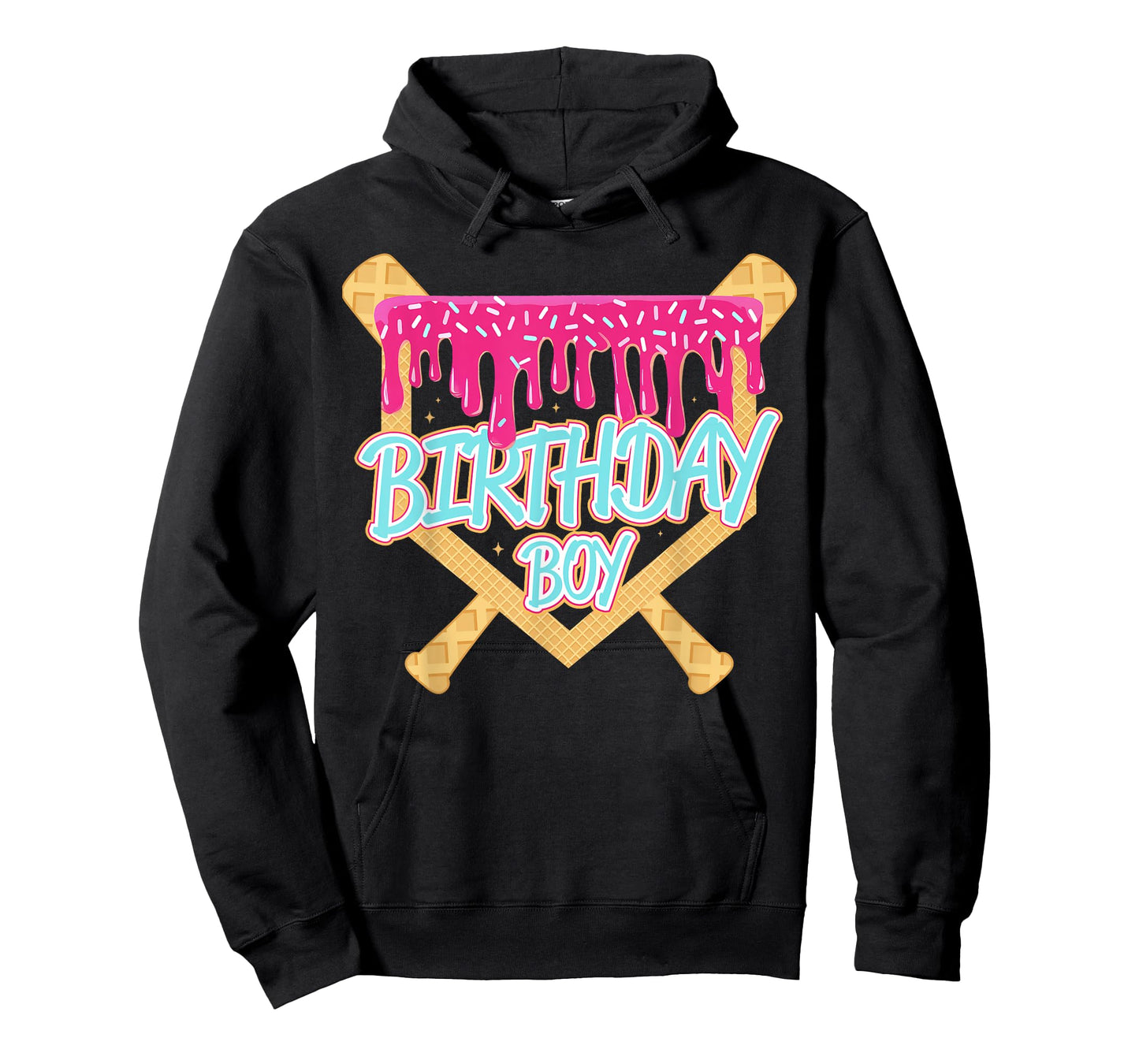 Birthday Boy Baseball Drip Birthday Ice Cream Drip Boys T-Shirt