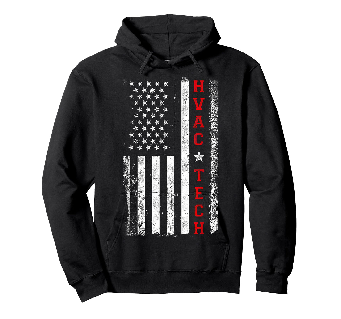 HVAC Technician Tech American Flag Vintage Hvac Technician T-Shirt