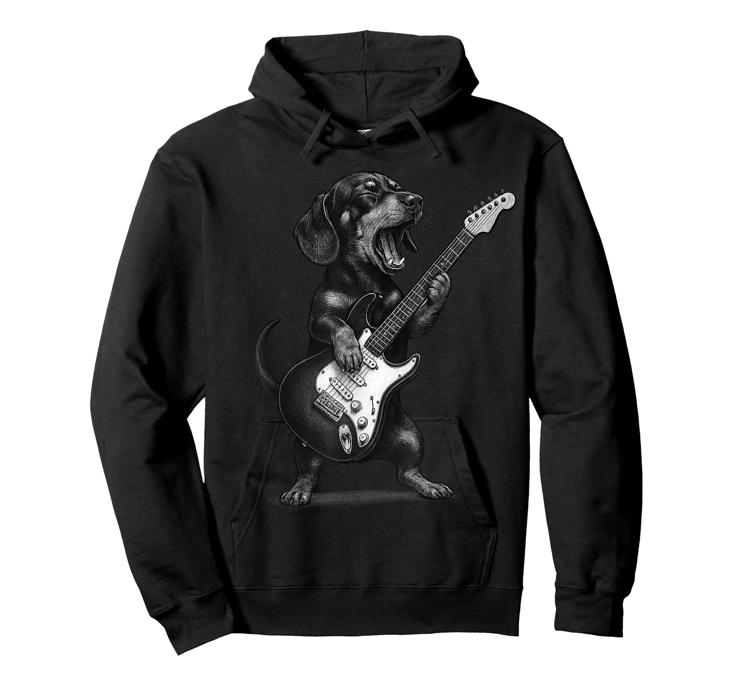 Dachshund Playing Guitar Rock Music Dog Lover T-Shirt