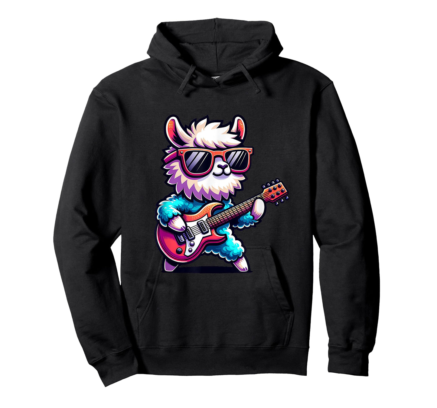 Cool Llama with E-Guitar T-Shirt