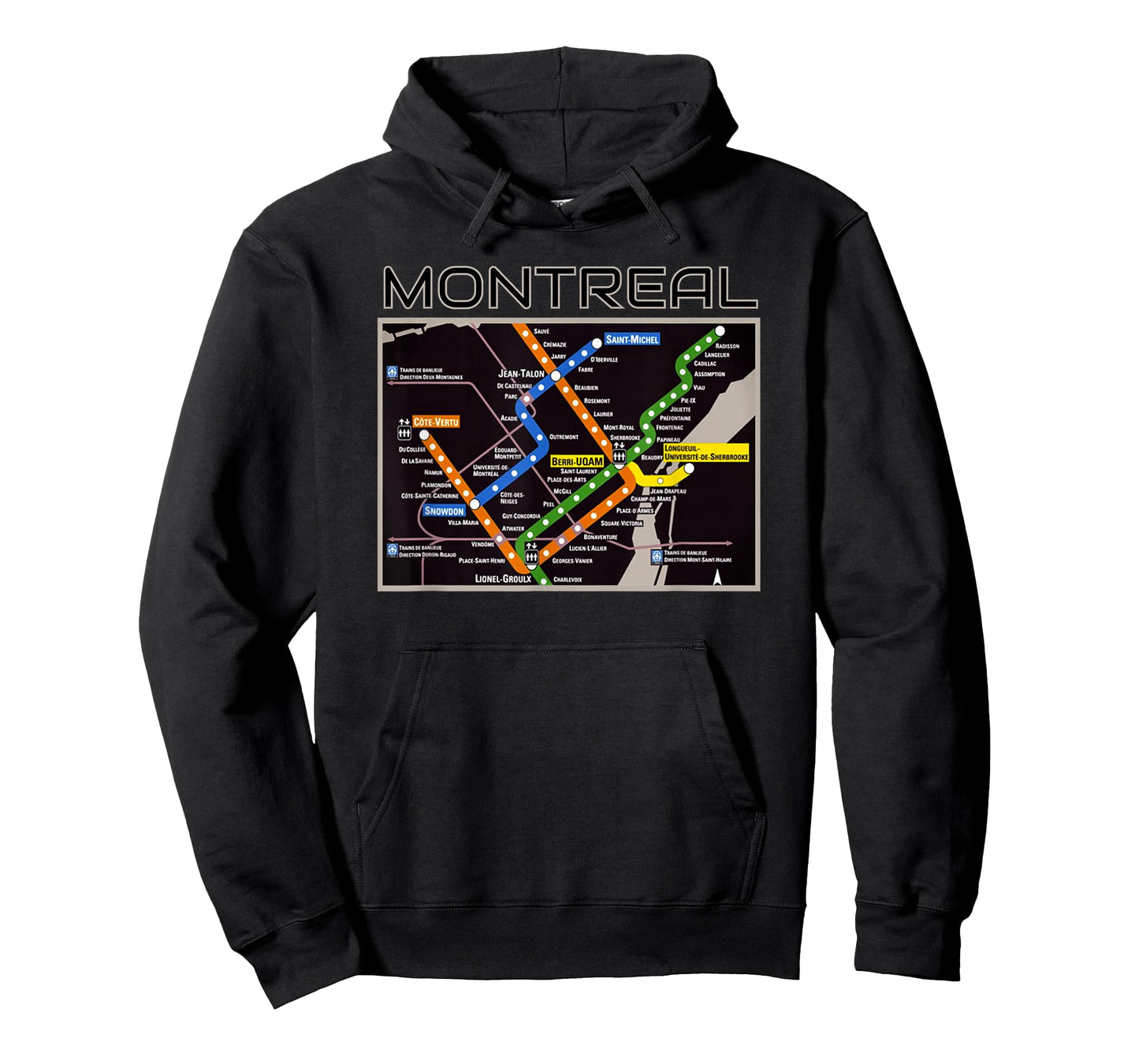Montreal Transit Metro Art Canadian Heritage Love Canada Map T-Shirt