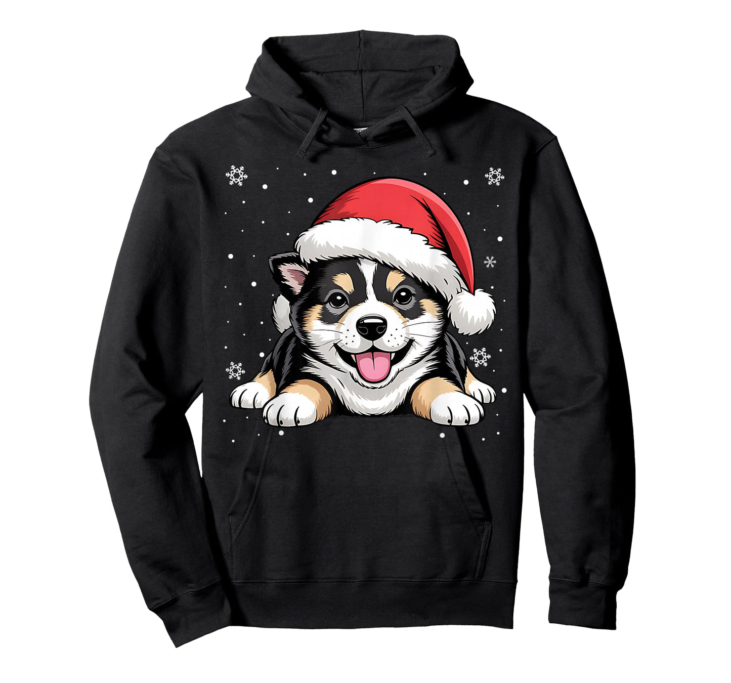 Christmas Shiba Inu Dog Wearing Santa Hat Pet Animal Lover T-Shirt