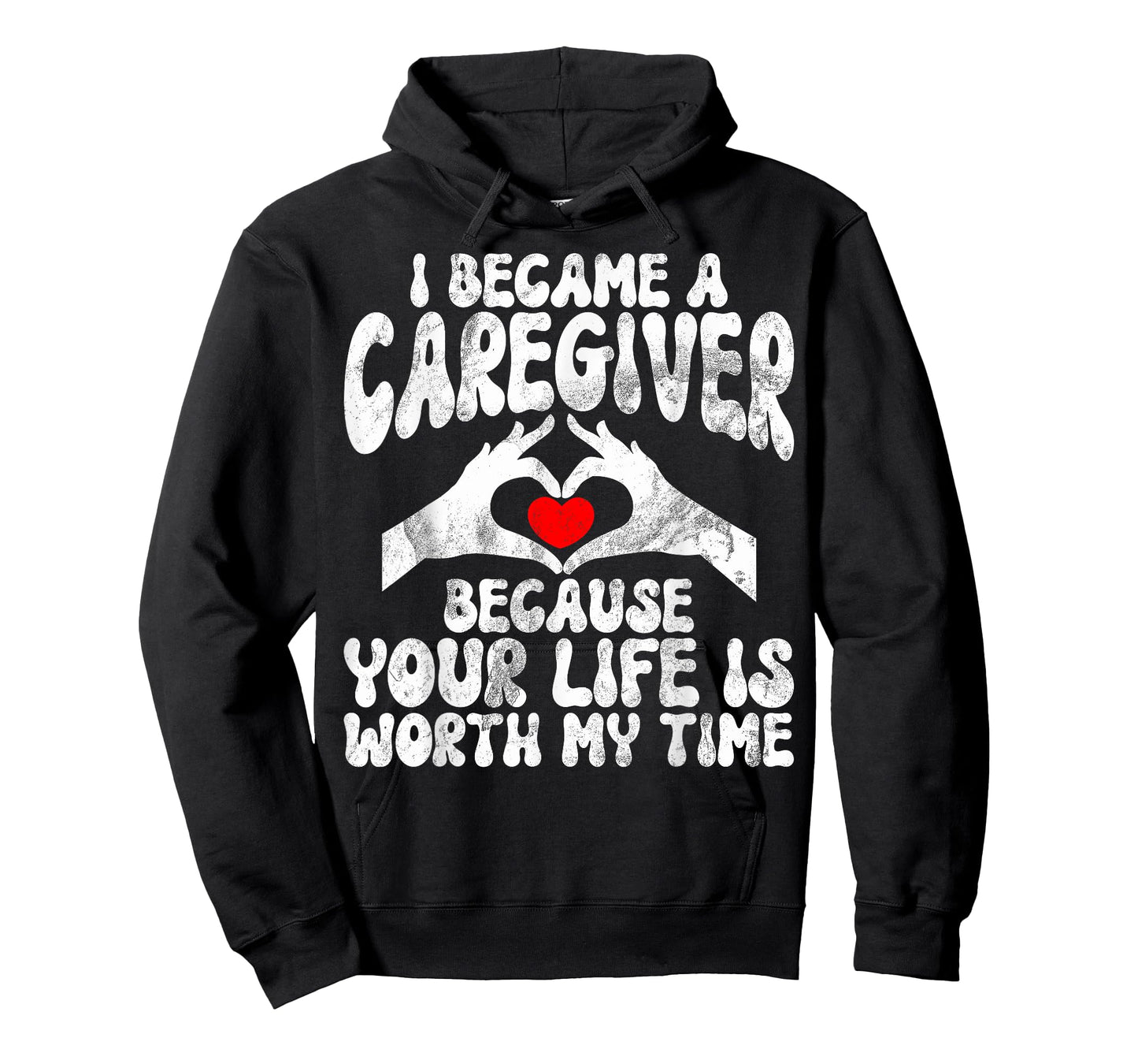 Caregiver Appreciation For Men Women Unisex-Adult T-Shirt, Black, Small, Short Sleeve, Modern, Crew Neck, Regular Fit, Solid Colors: 100% Cotton; Heather Grey: 90% Cotton, 10% Polyester