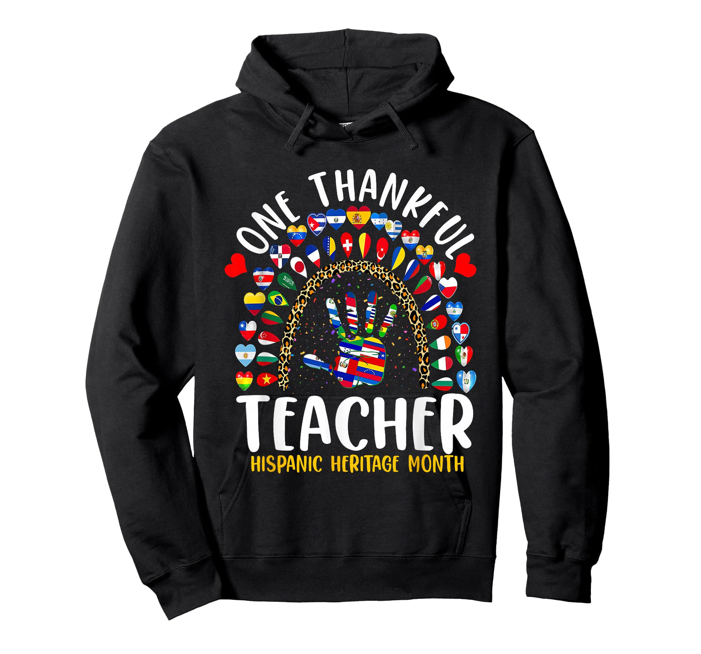 Hispanic Heritage Month One Thankful Teacher Rainbow T-Shirt