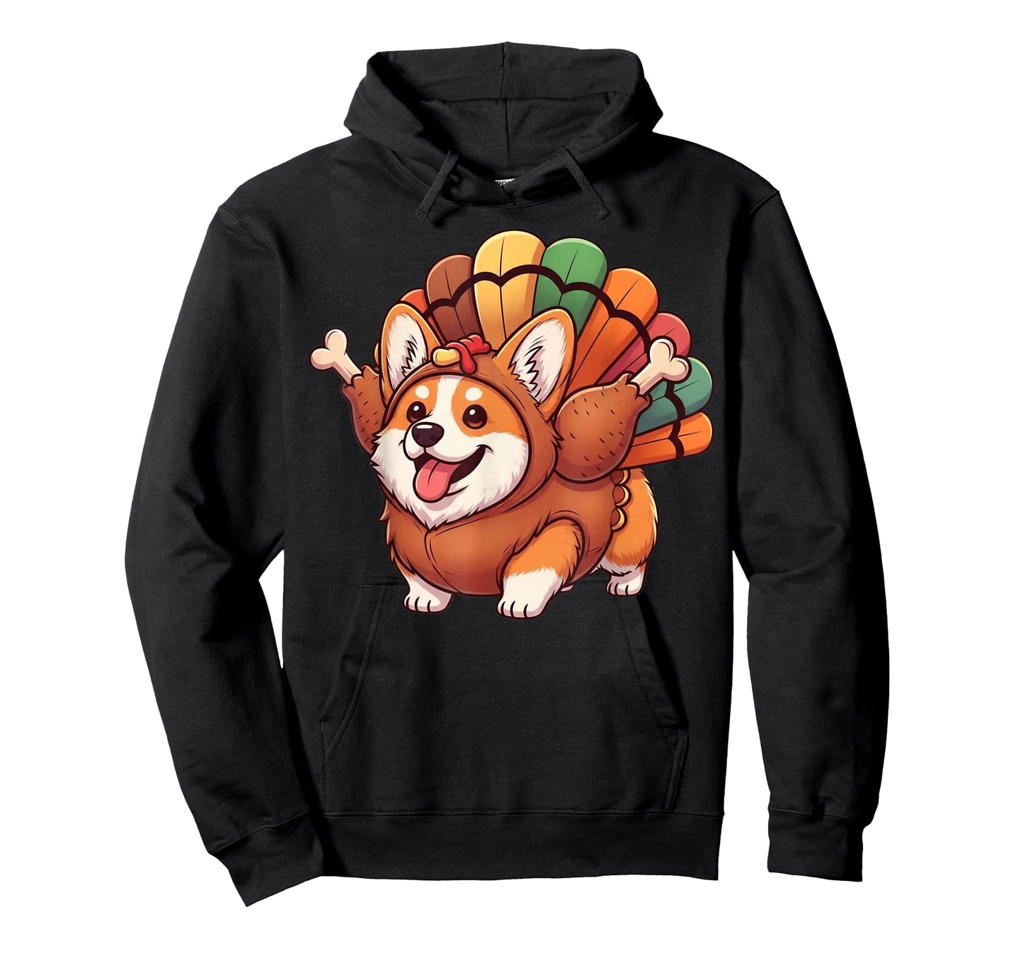 Funny Corgi Turkey Costume Thanksgiving Dog T-Shirt
