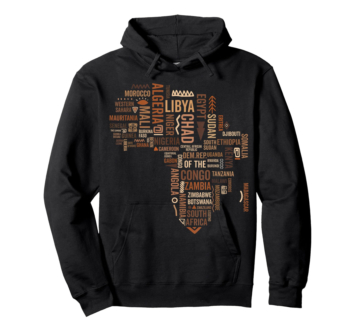 Africa Map Countries Black History Pride African American T-Shirt