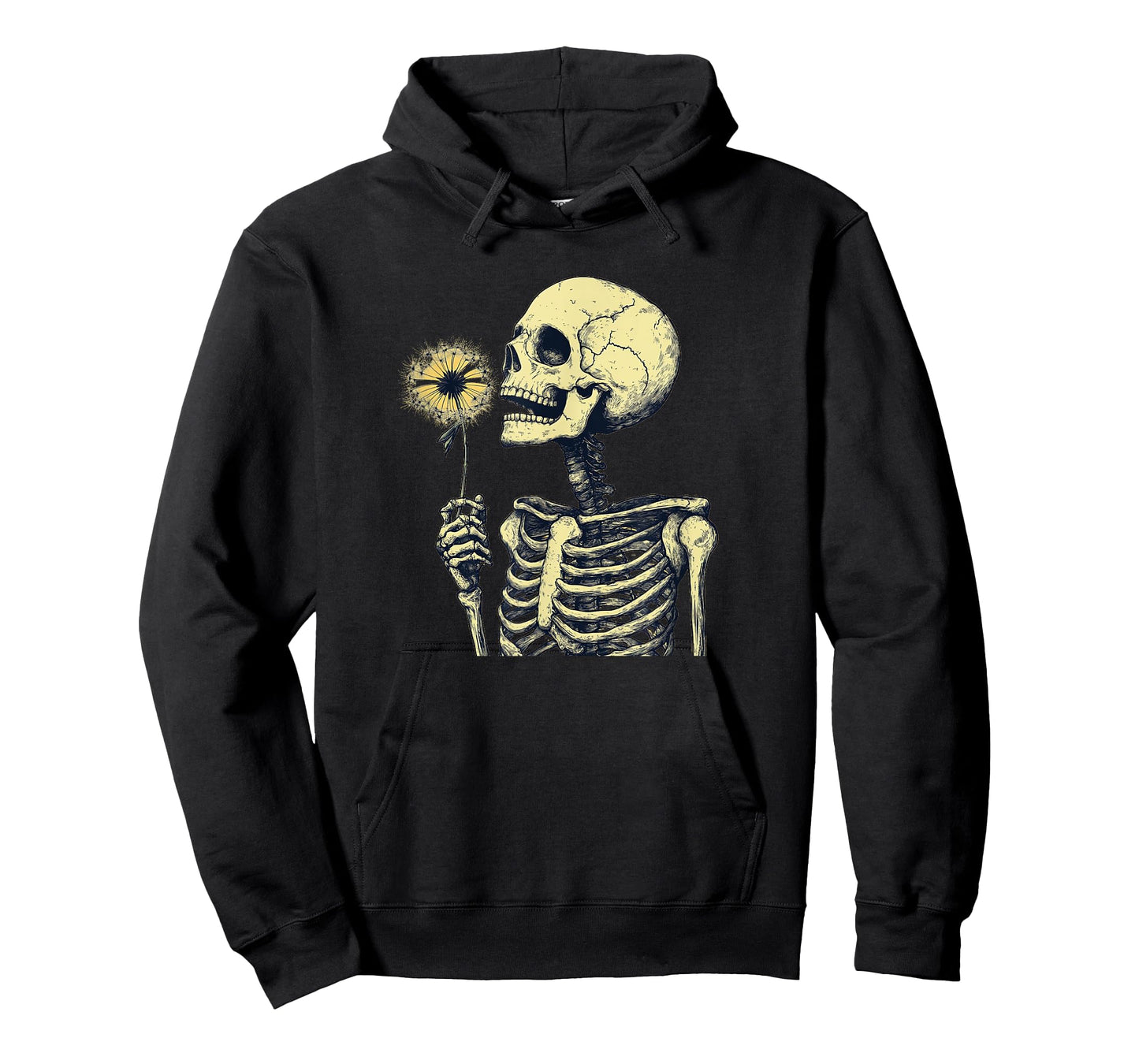 Bones and Blossoms in the Breeze for Skeleton Dandelion T-Shirt
