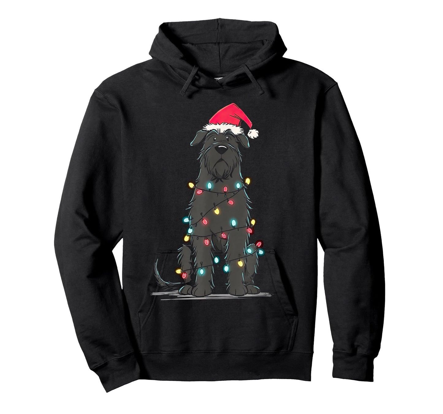 Funny Bouvier Des Flandres Christmas Graphics Dog Lights T-Shirt