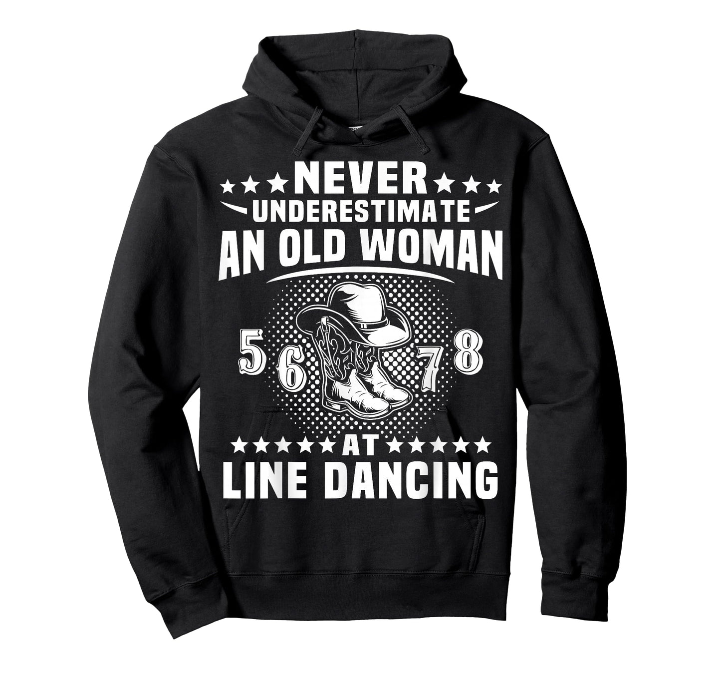 Line Dancing Never Underestimate Old Woman Line Dance T-Shirt