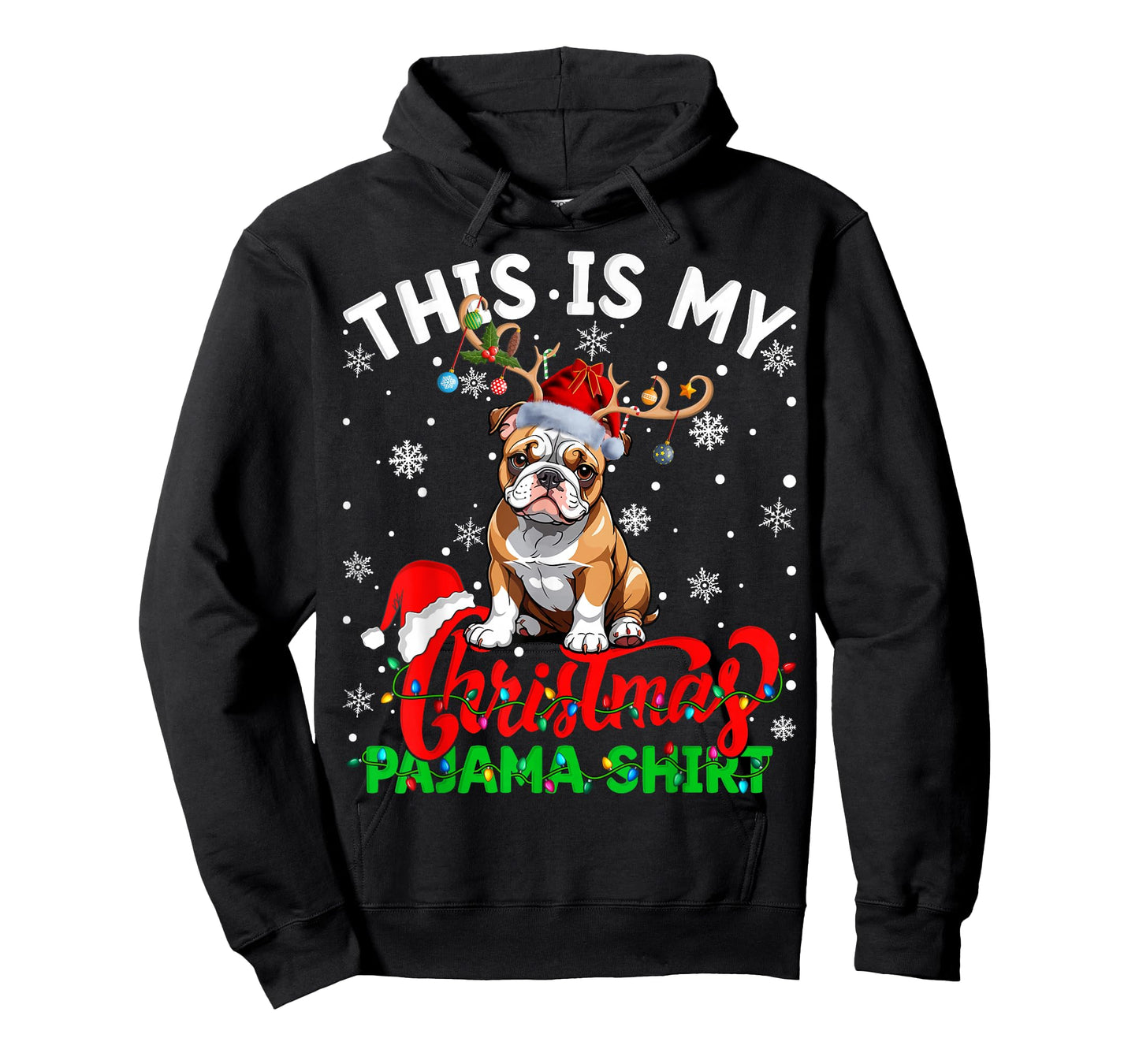 This is My American Bulldog Ugly Christmas Pajama Sweater T-Shirt
