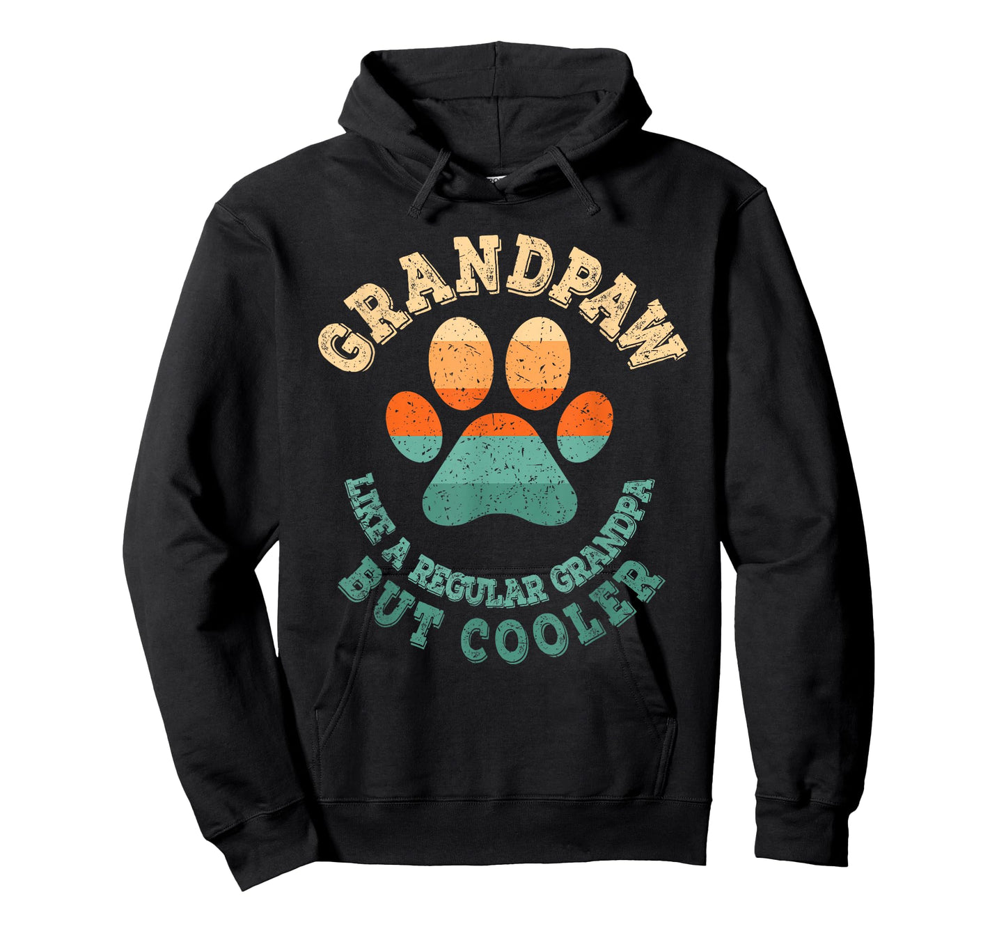 Grandpaw Dog Grandpa Grandfather Funny Grand Paw Retro Men T-Shirt