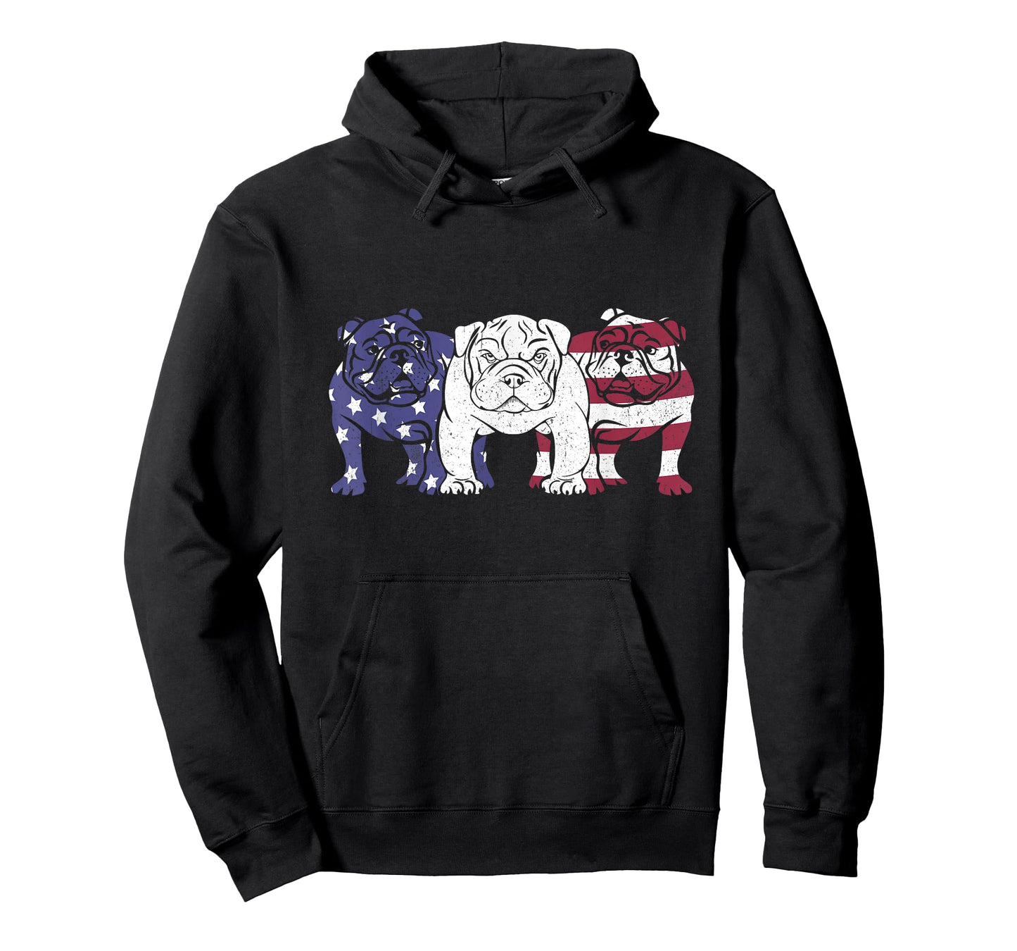 Unique English Bulldog Dog American Flag Retro Puppy Lover T-Shirt