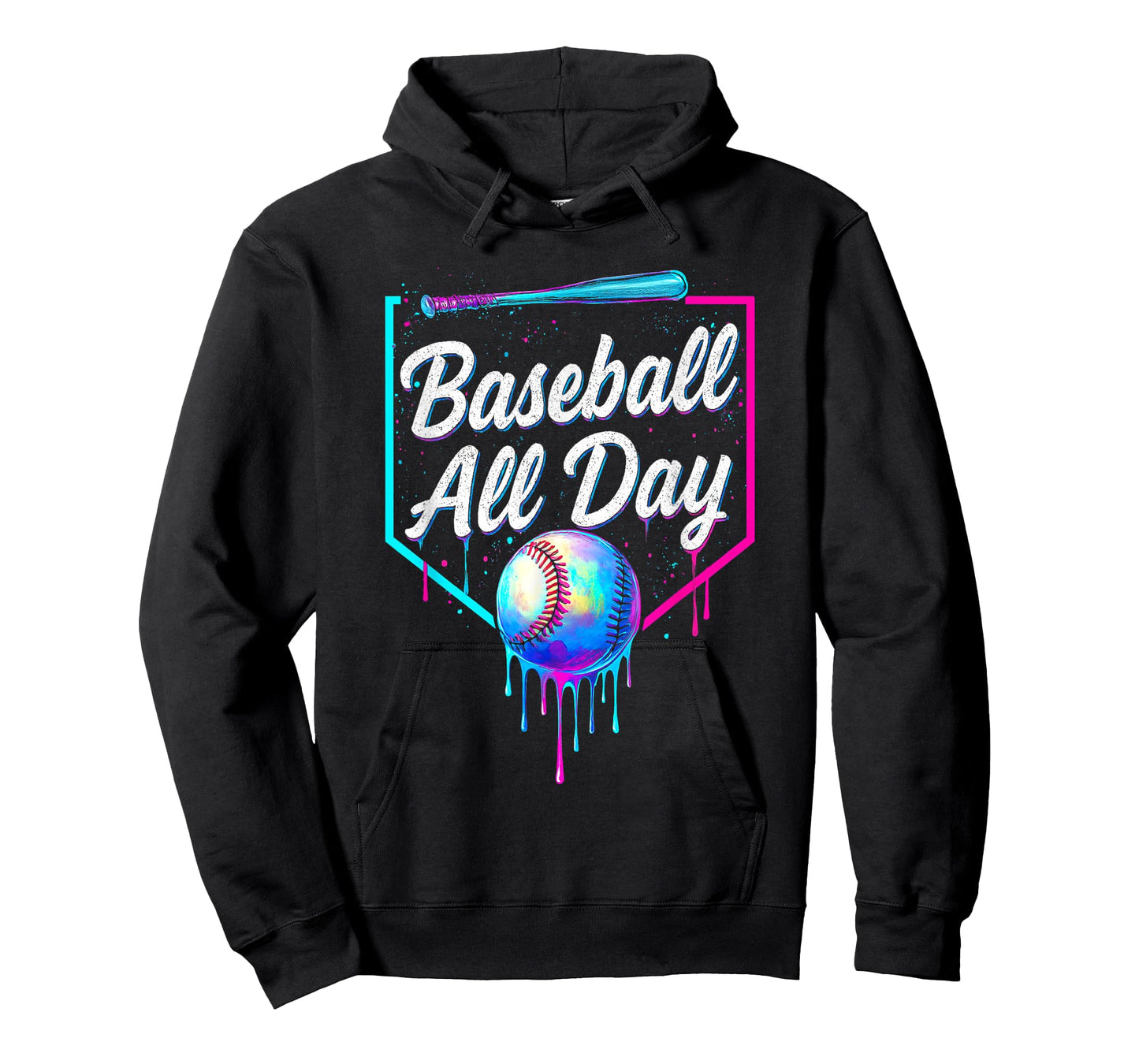 Baseball All Day Drip Home Plate Ice Cream For Boys Graphic T-Shirt