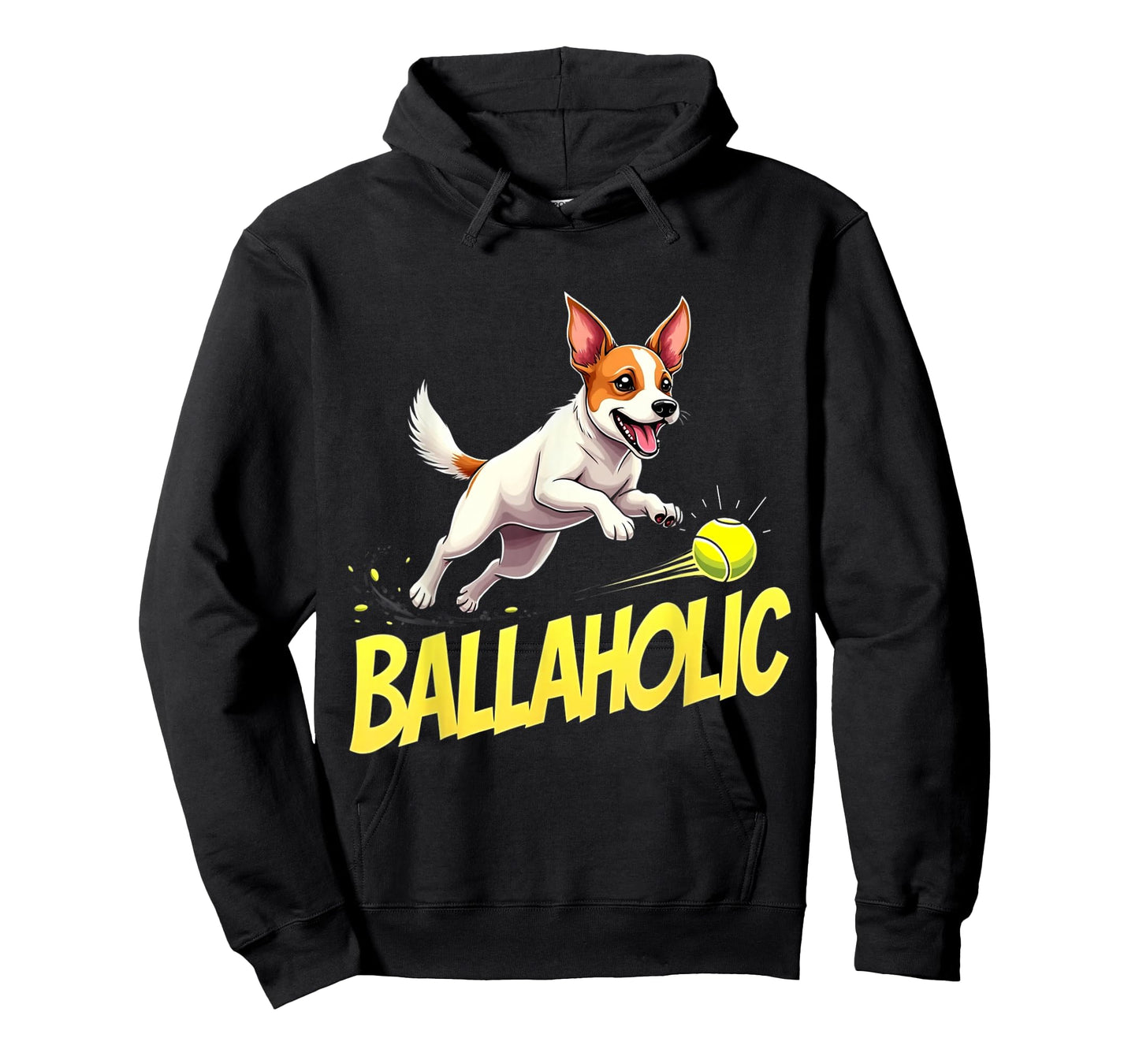 Funny Ballaholic Jack Russell Terrier Dog Chasing Ball T-Shirt