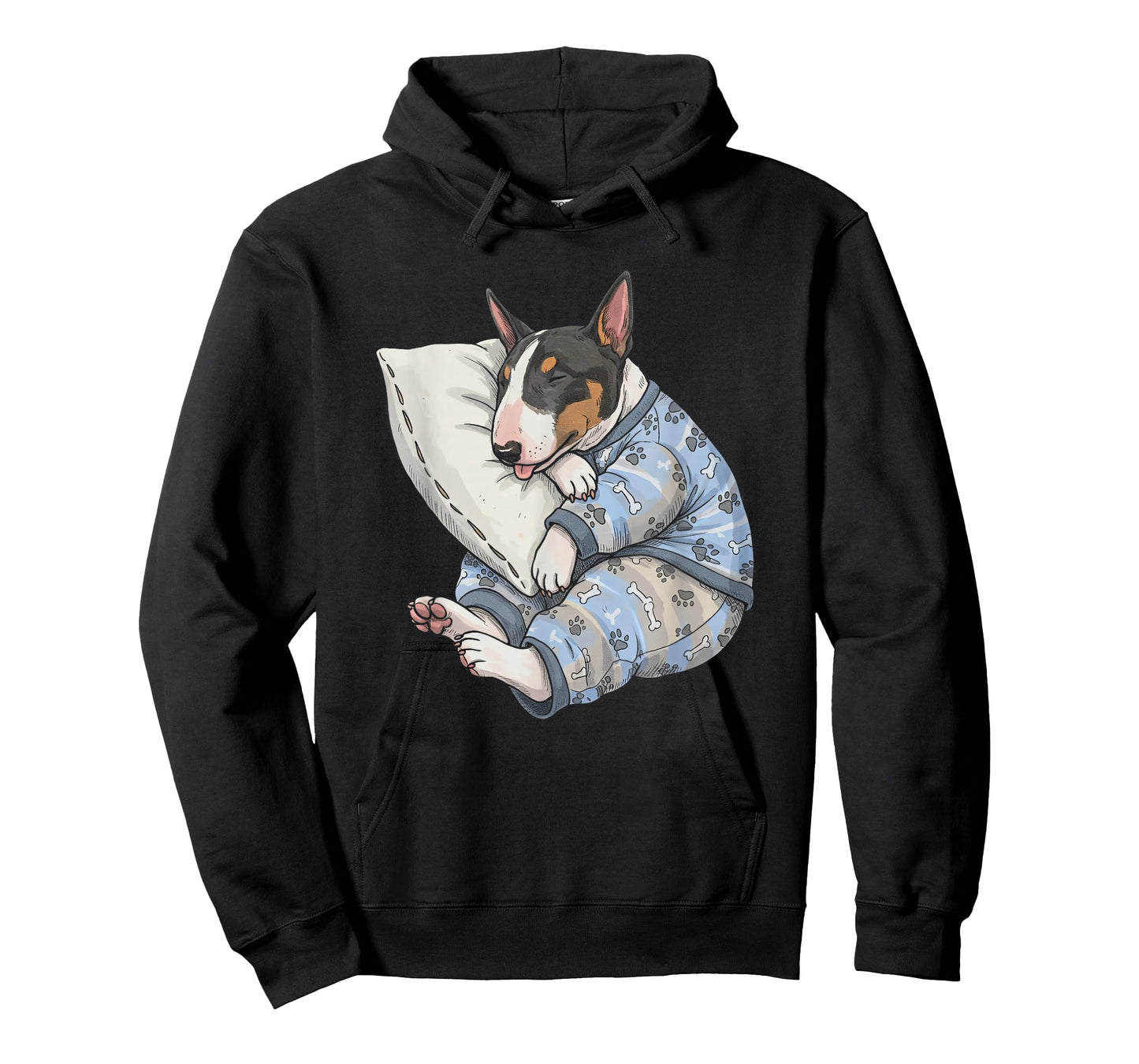 Funny Sleepy Bull Terrier Pajama Men Women Kids T-Shirt