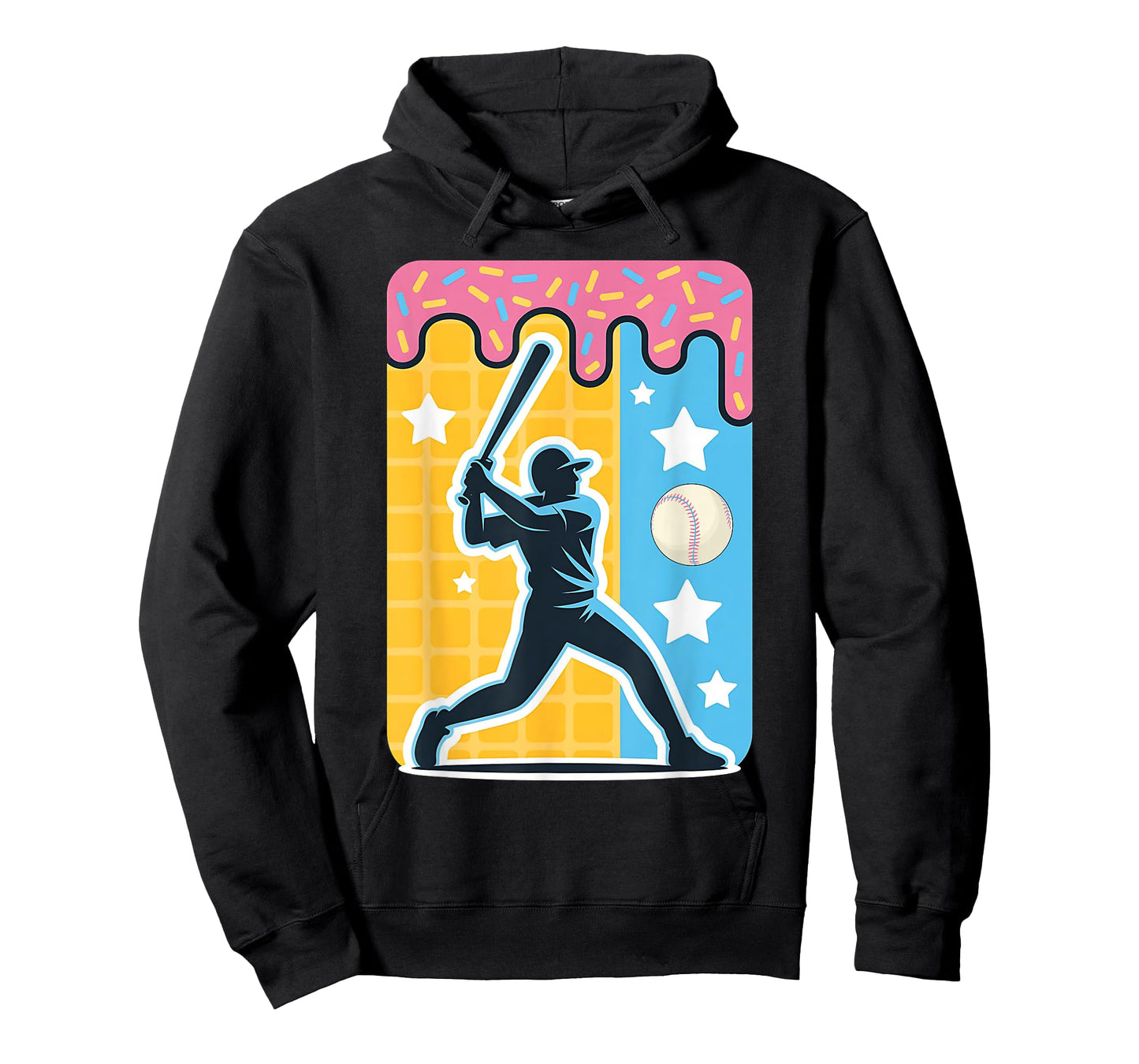 Baseball Drip For Boys Ice Cream Drip Youth Boys Baseball T-Shirt