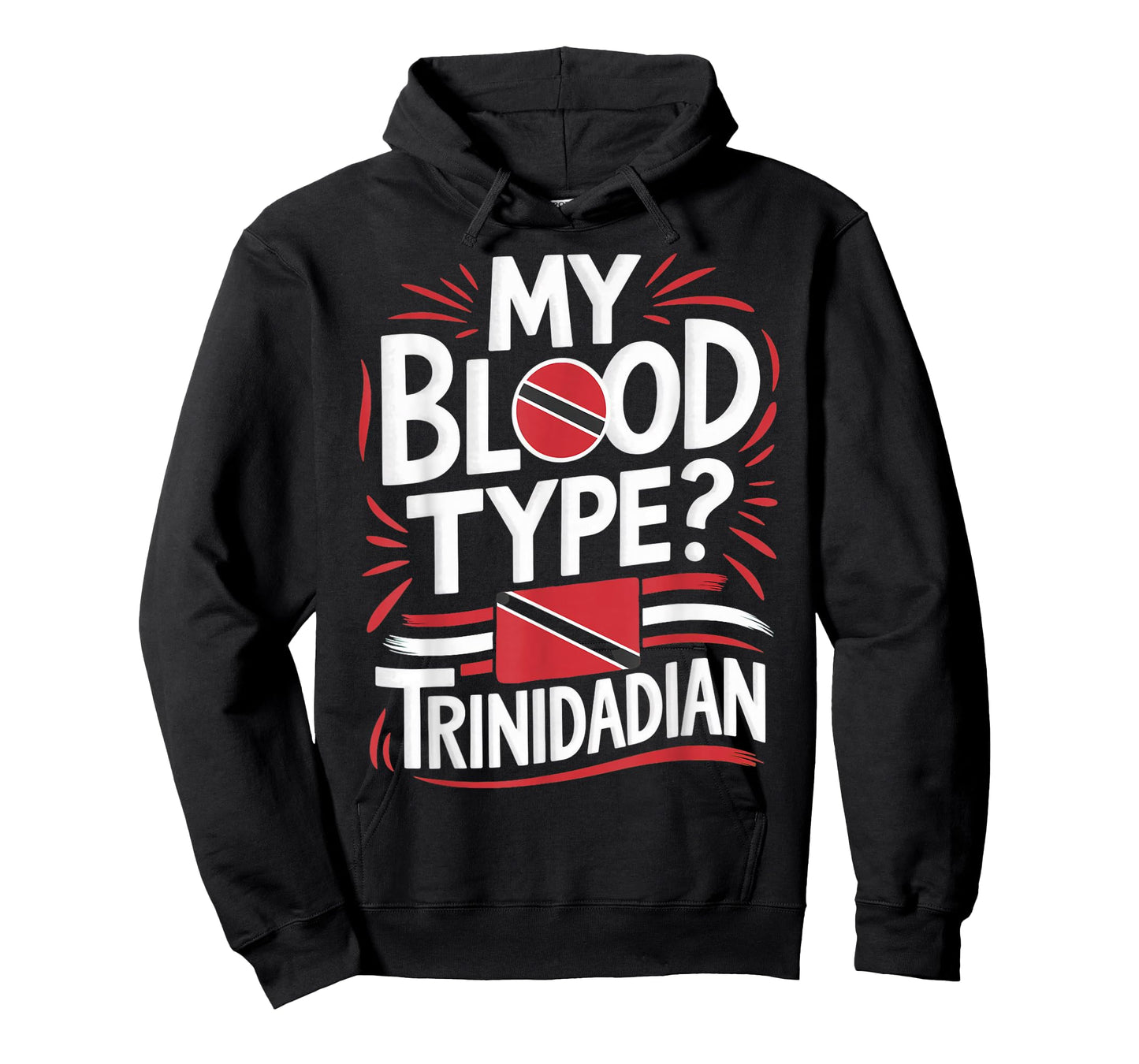 My Blood Type Trinidad And Tobago Flag Trinidadian T-Shirt