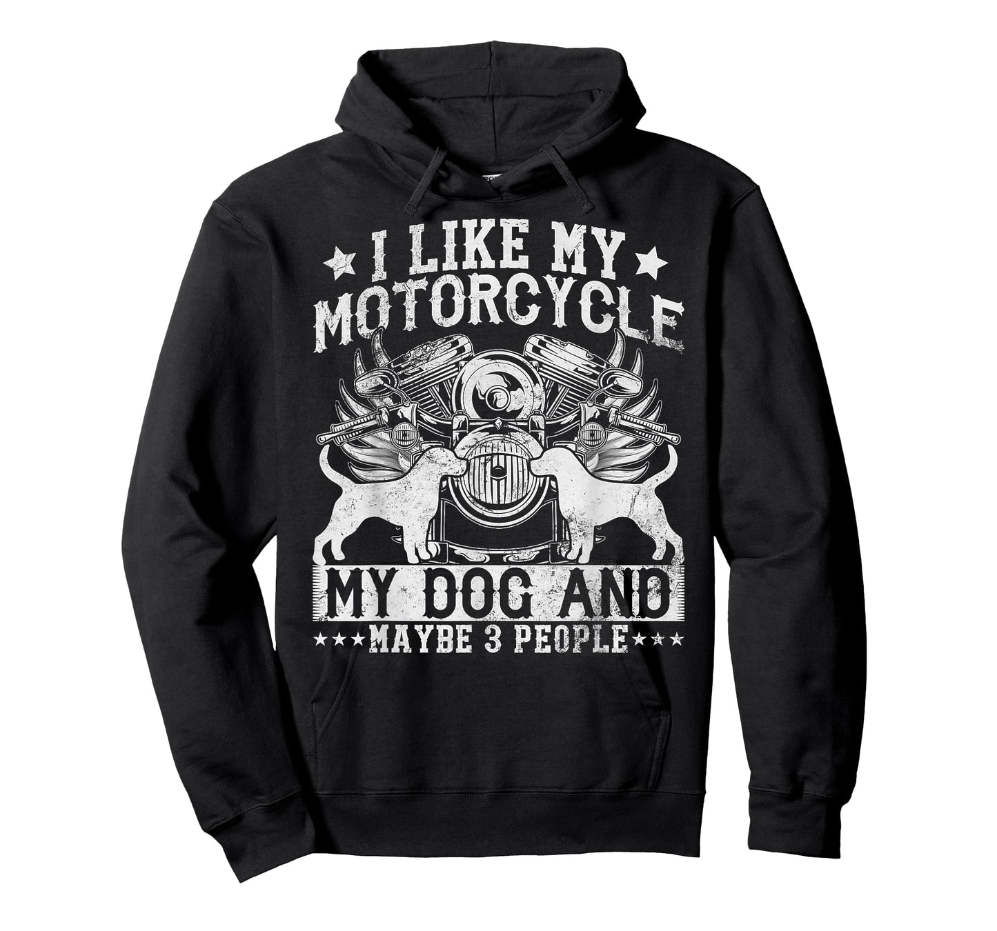 Funny Biker I like My Motorcycle, Dog & Maybe 3 People T-Shirt