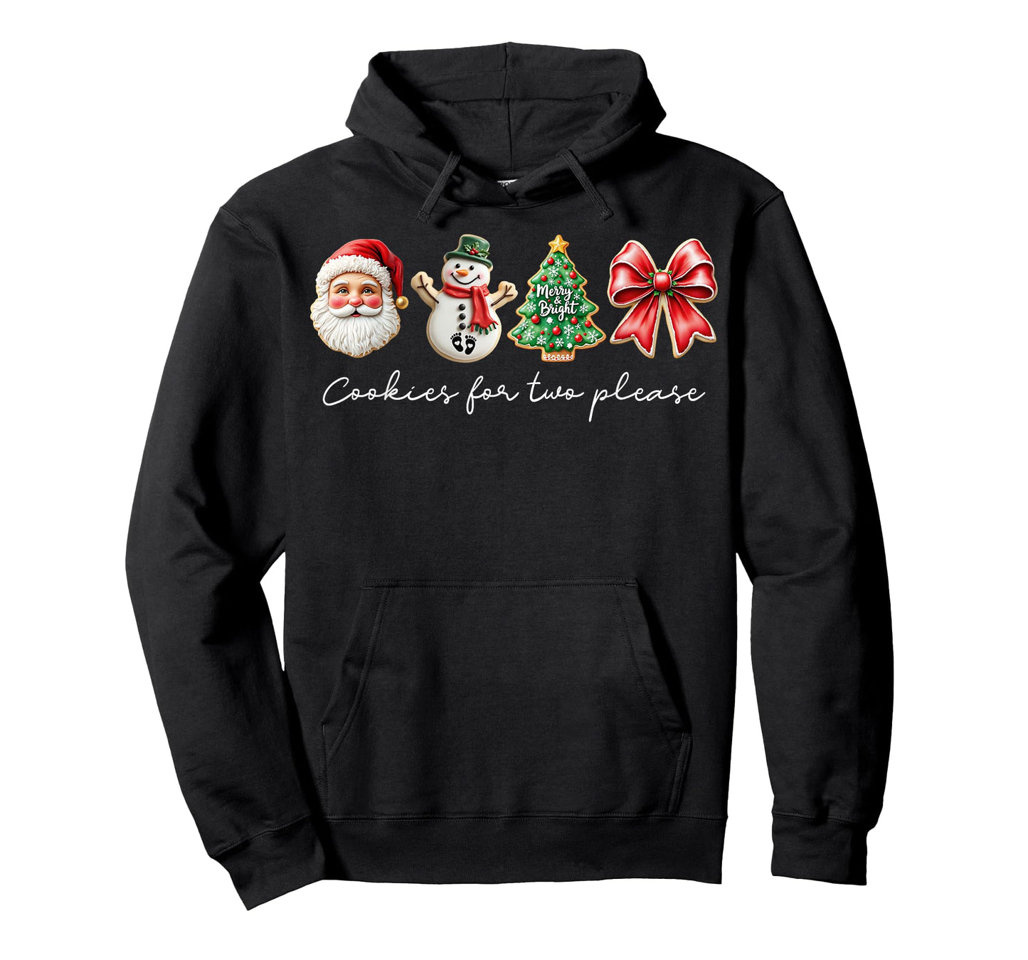 Cookies for Two Please Christmas Pregnancy Announcement Xmas T-Shirt