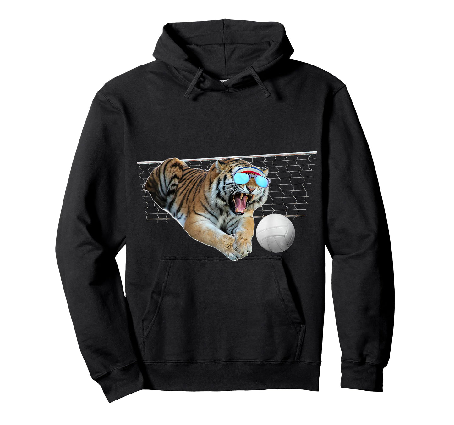 Tiger Tigers Dog Dogs Playing Volleyball, Funny Cute T-Shirt for Men Women Kids