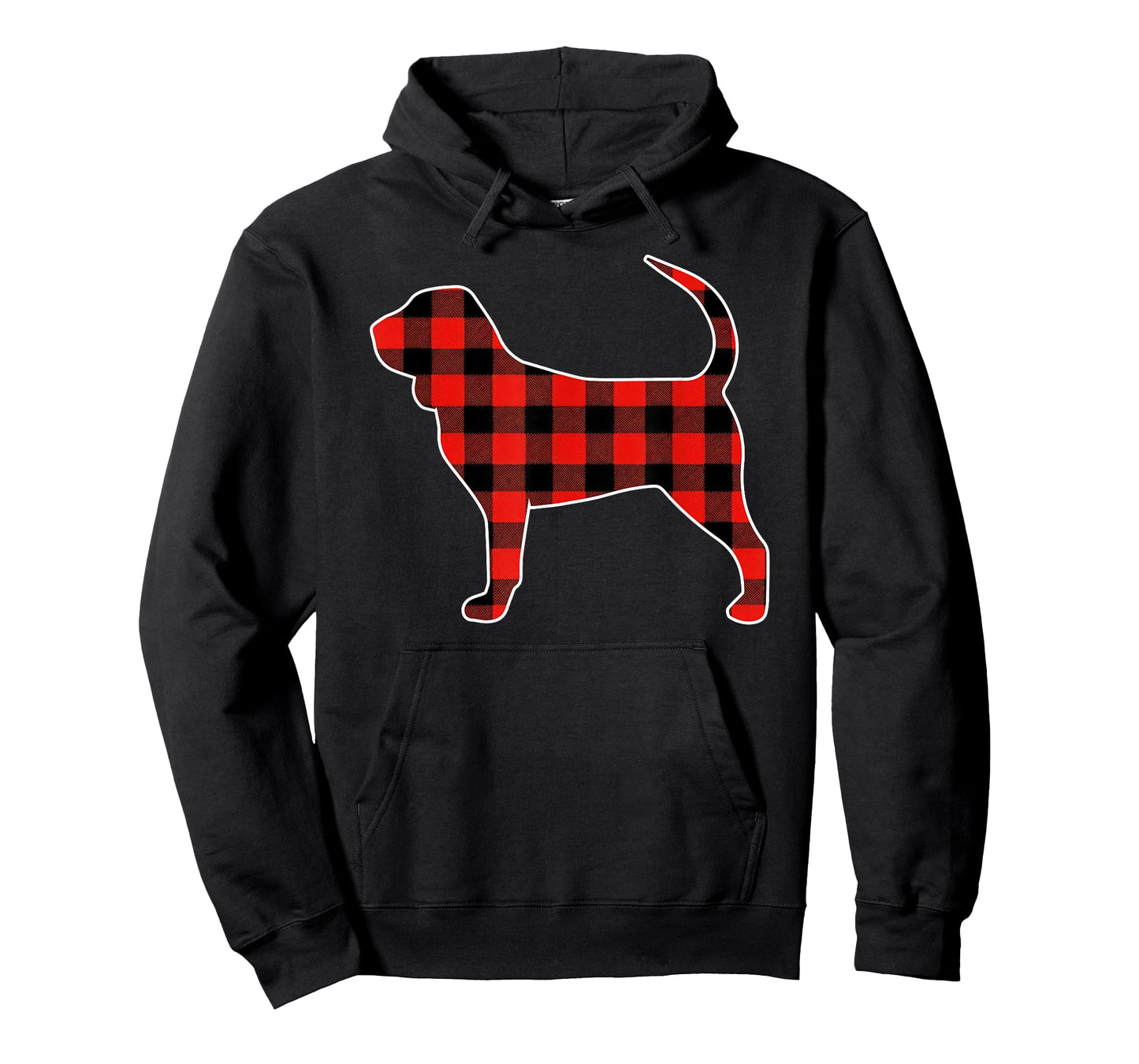 Red Buffalo Plaid Pajama Bloodhound Christmas Dog Lover Men Women Kids T-Shirt