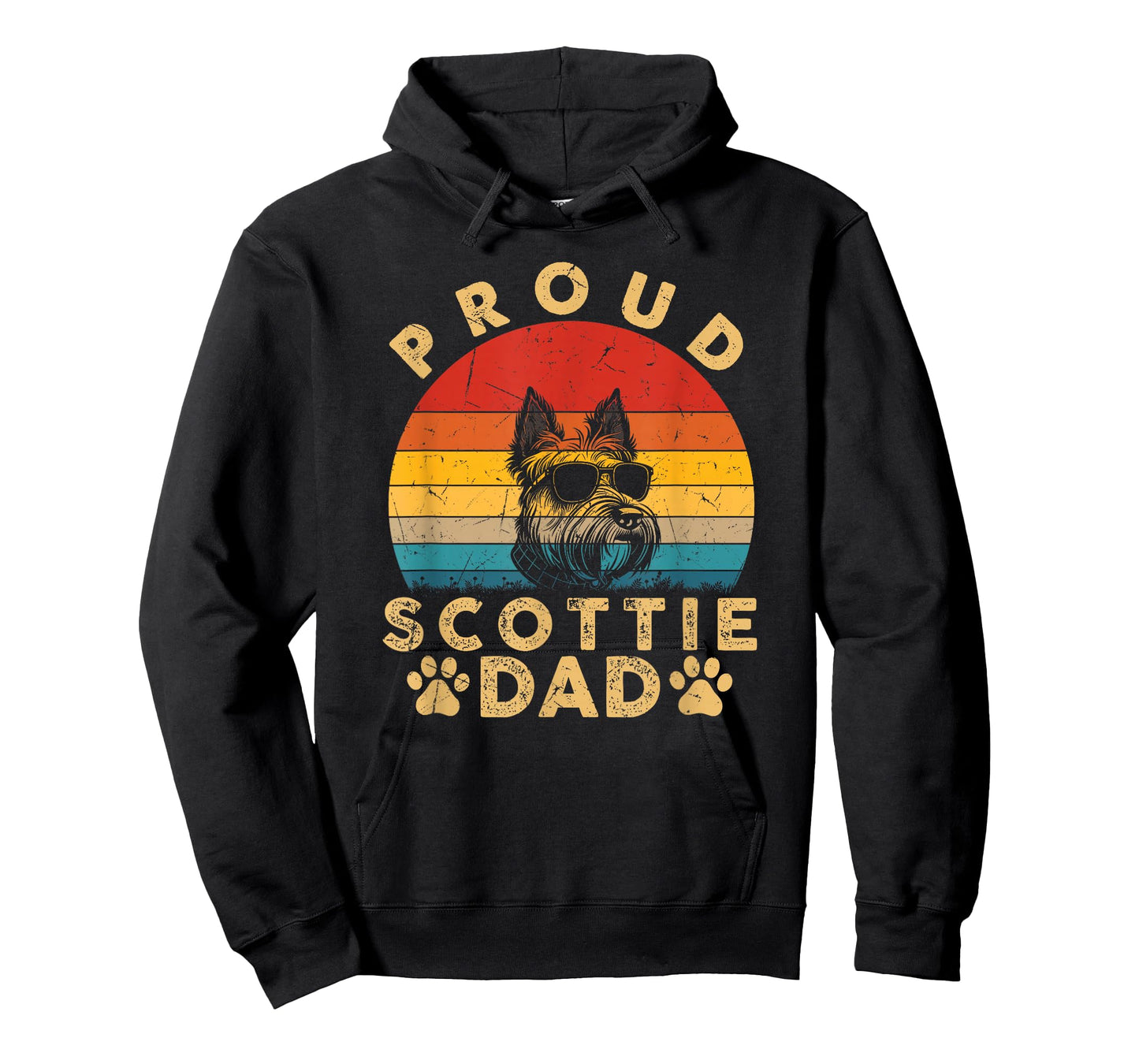 Proud Scottie Dad Gifts Funny Scottie Dog Owner Fathers Day T-Shirt
