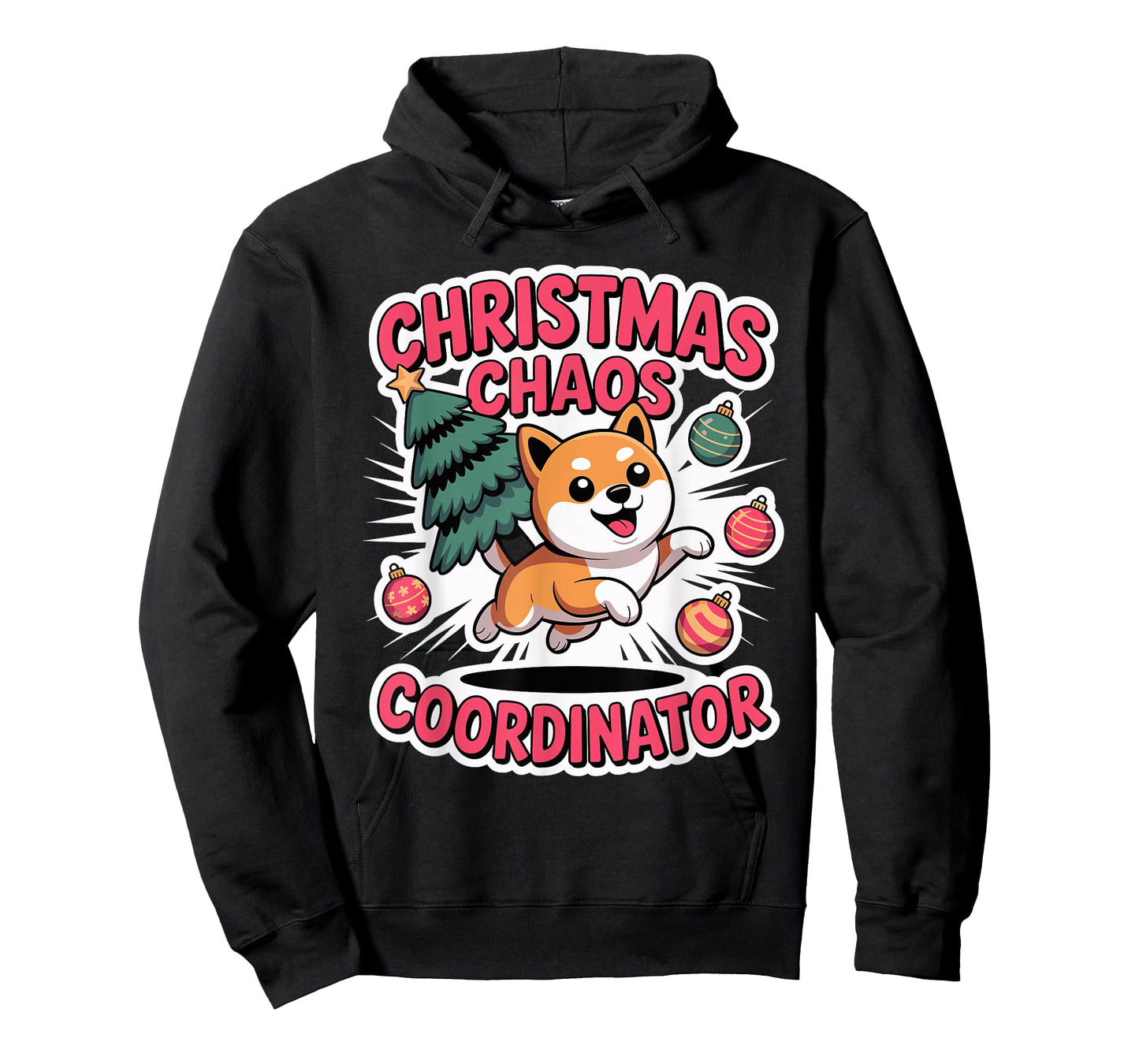 Christmas Chaos Coordinator Xmas Puppy Funny Shiba Inu T-Shirt