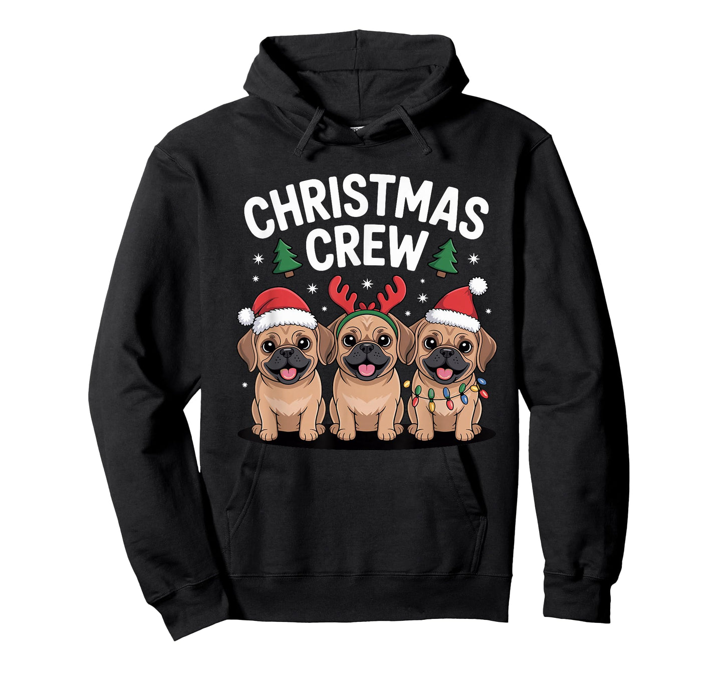 Christmas Crew Xmas Puppy Dog Breed Funny Christmas Puggle T-Shirt