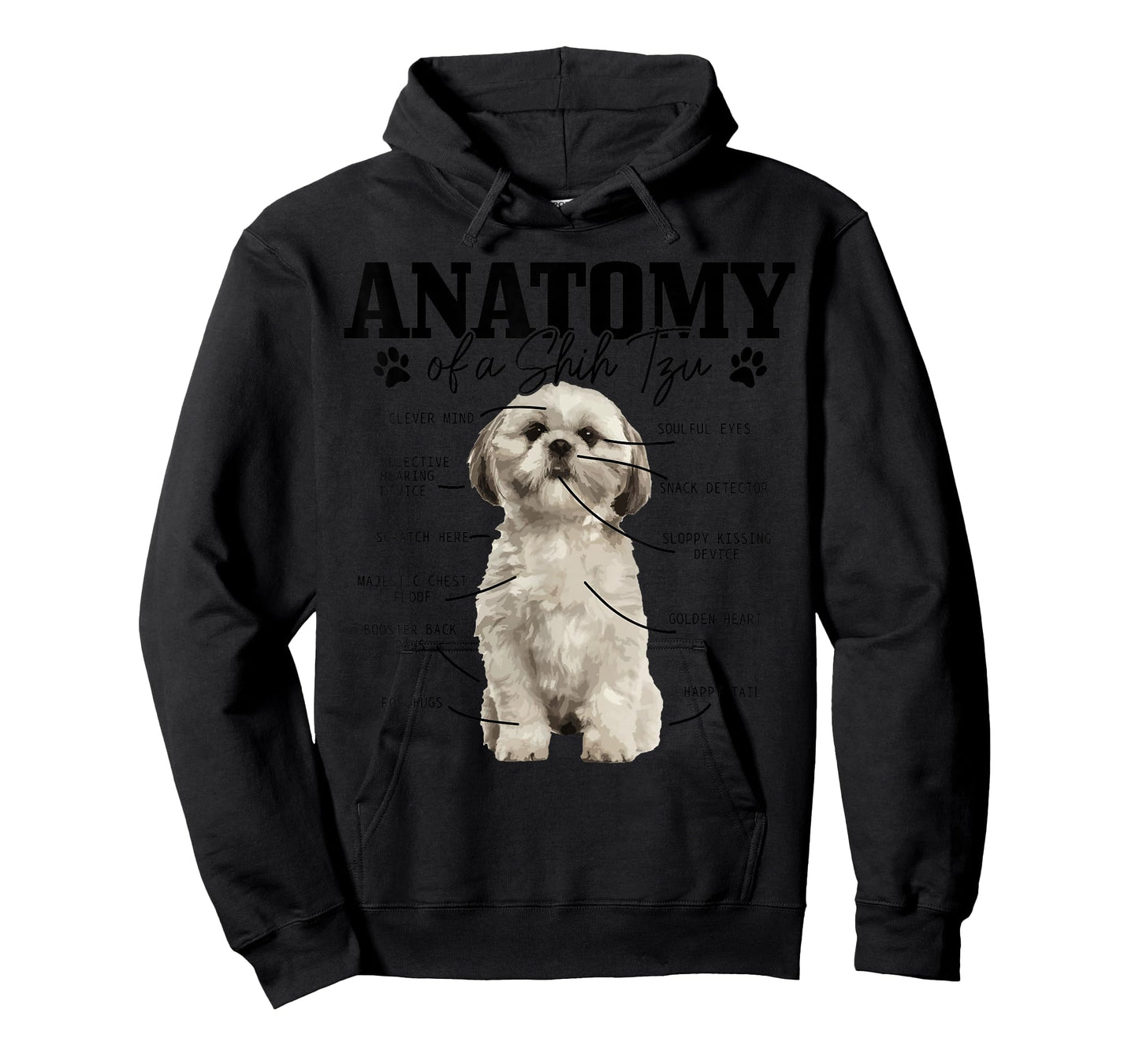 Anatomy Of A Shih Tzu Dog Funny Cute Shih Tzu Mom Dad T-Shirt