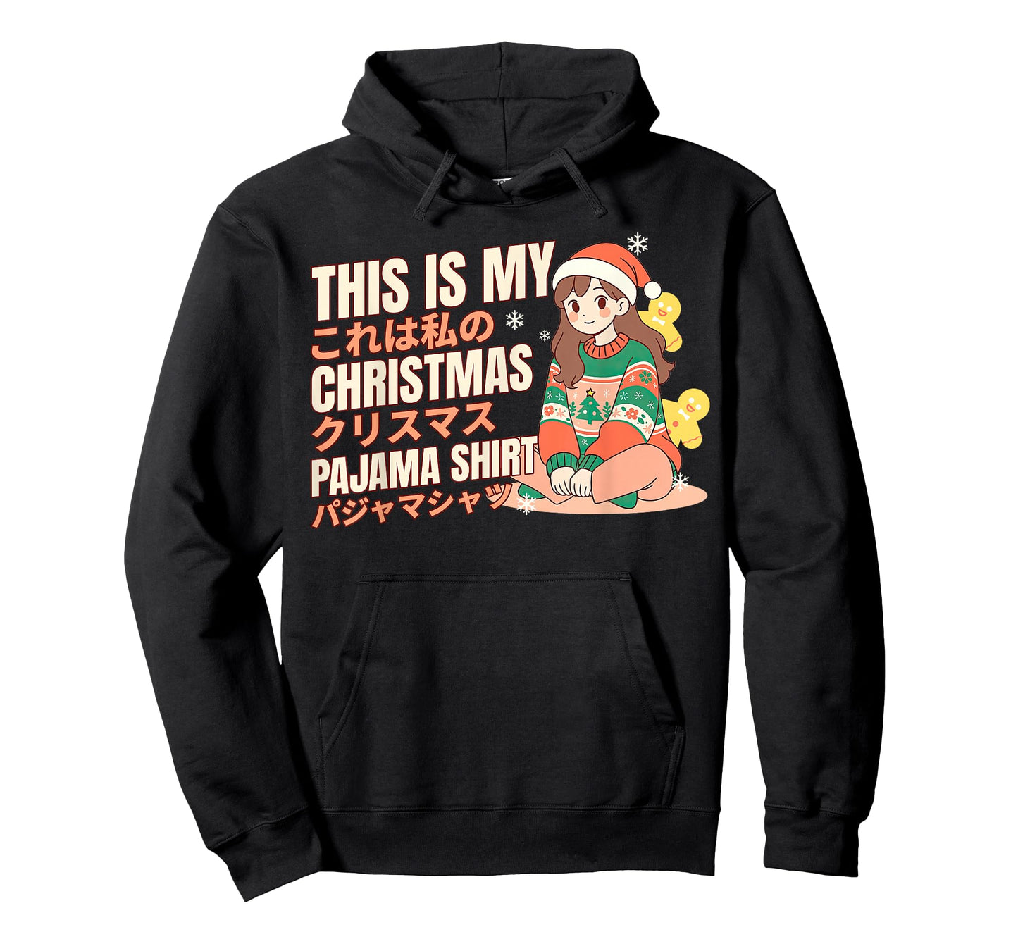 Christmas Pajama Anime Girl Japanese Manga Otaku T-Shirt