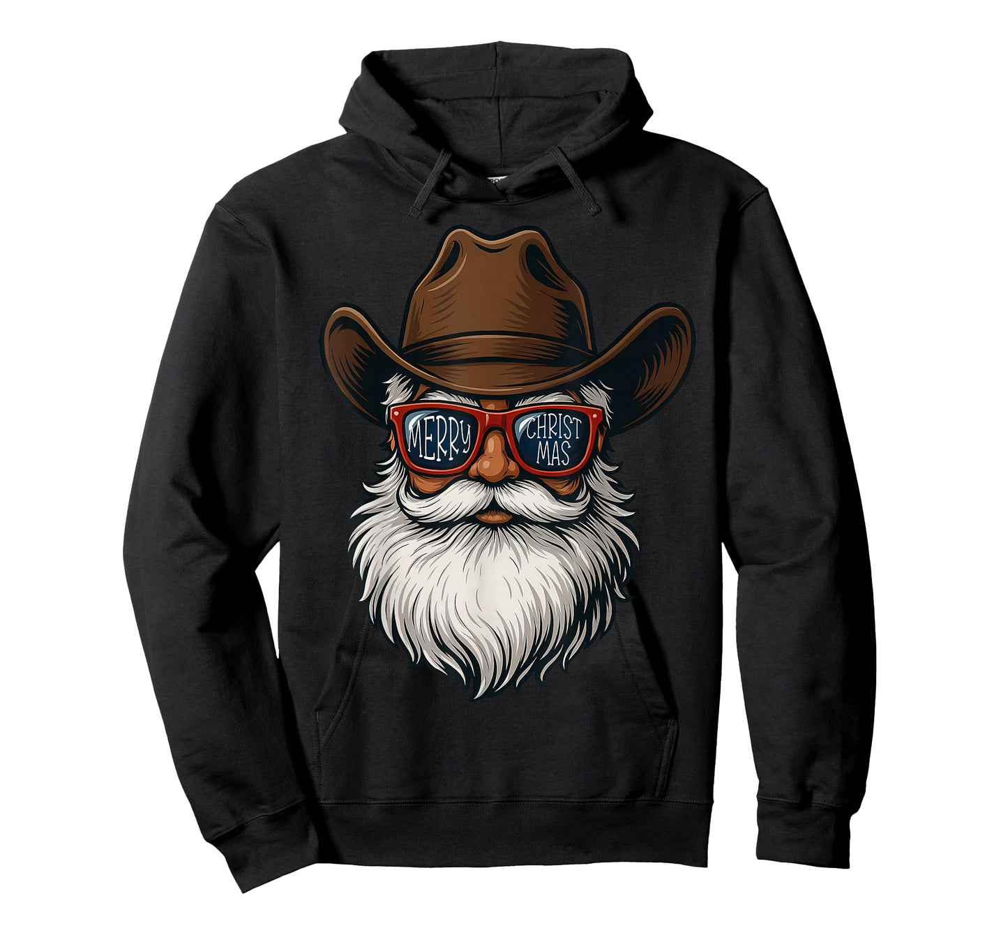 Merry Christmas Santa Cowboy Xmas Country Men Women Kid T-Shirt