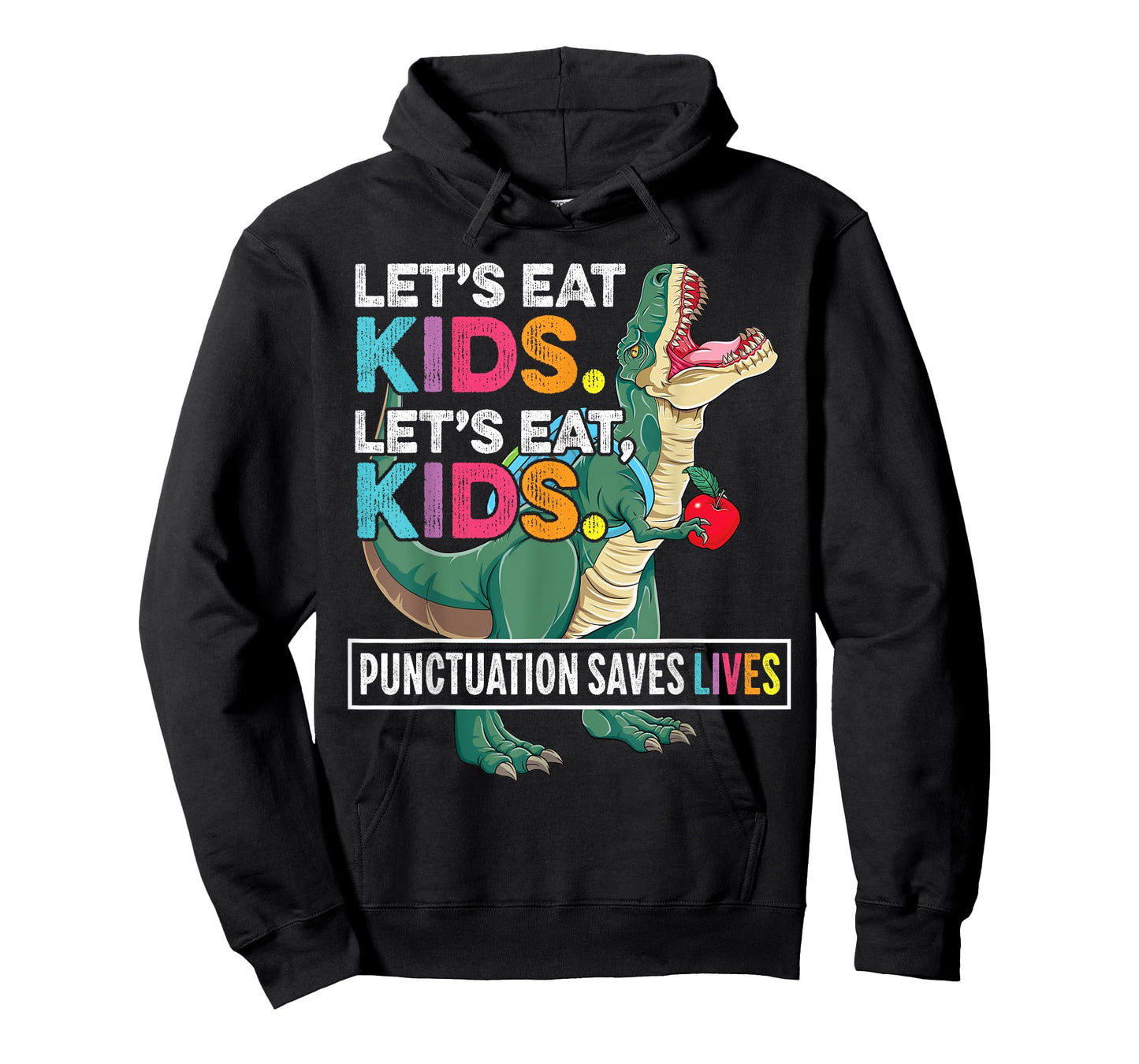 Grammar Shirt for Teacher Kids T-Rex Funny Let's Eat Kids T-Shirt