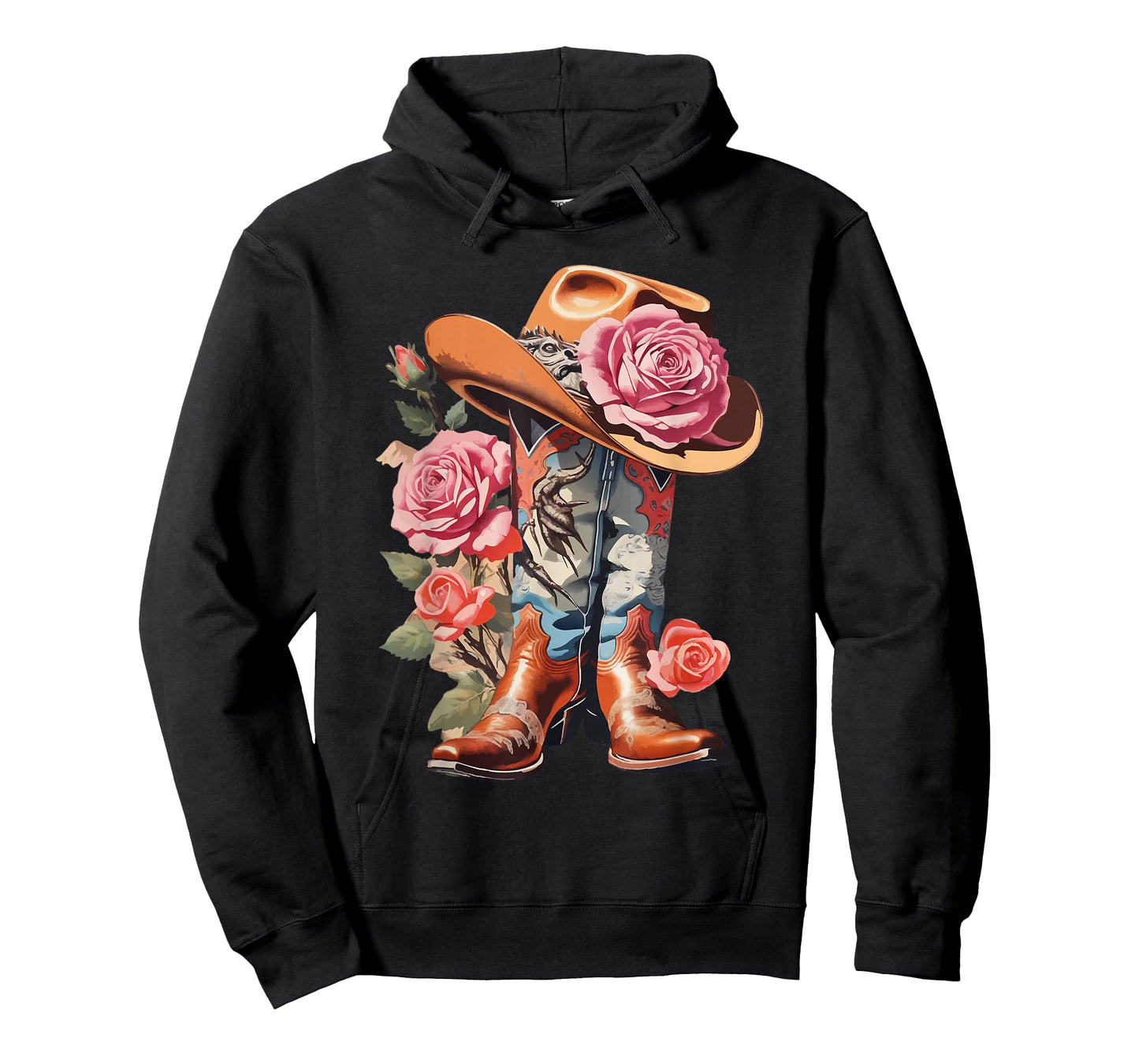 Cowgirl Boots Girl Pink Boot Hat Cowgirl T-Shirt