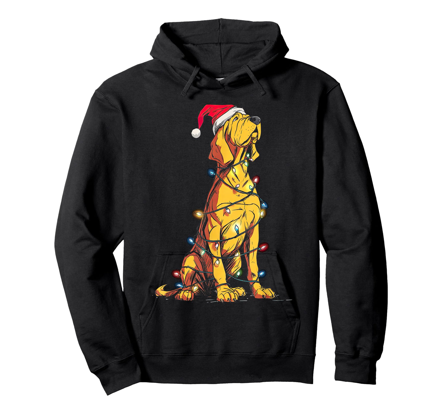 Funny Bloodhound Christmas Graphics Dog Lights Love Owner T-Shirt
