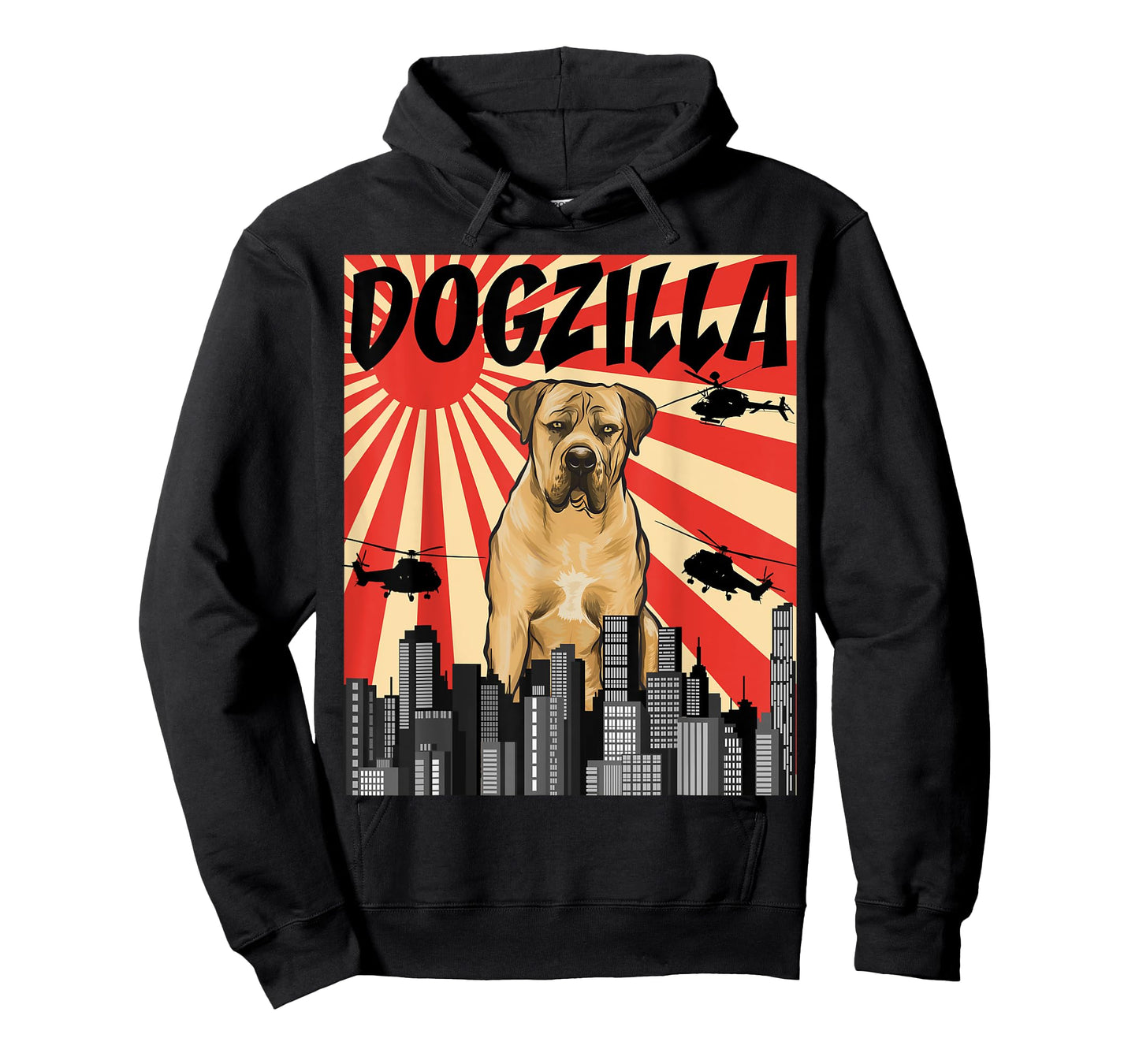 Funny Retro Japanese Dogzilla Boerboel T-Shirt