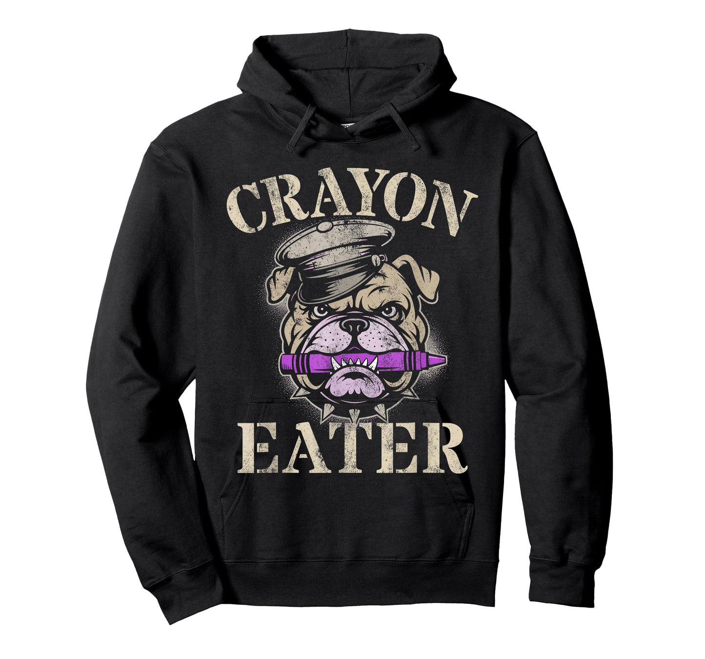 Cute Crayon Eater Bulldog Grunt Family Military Soldier Meme T-Shirt