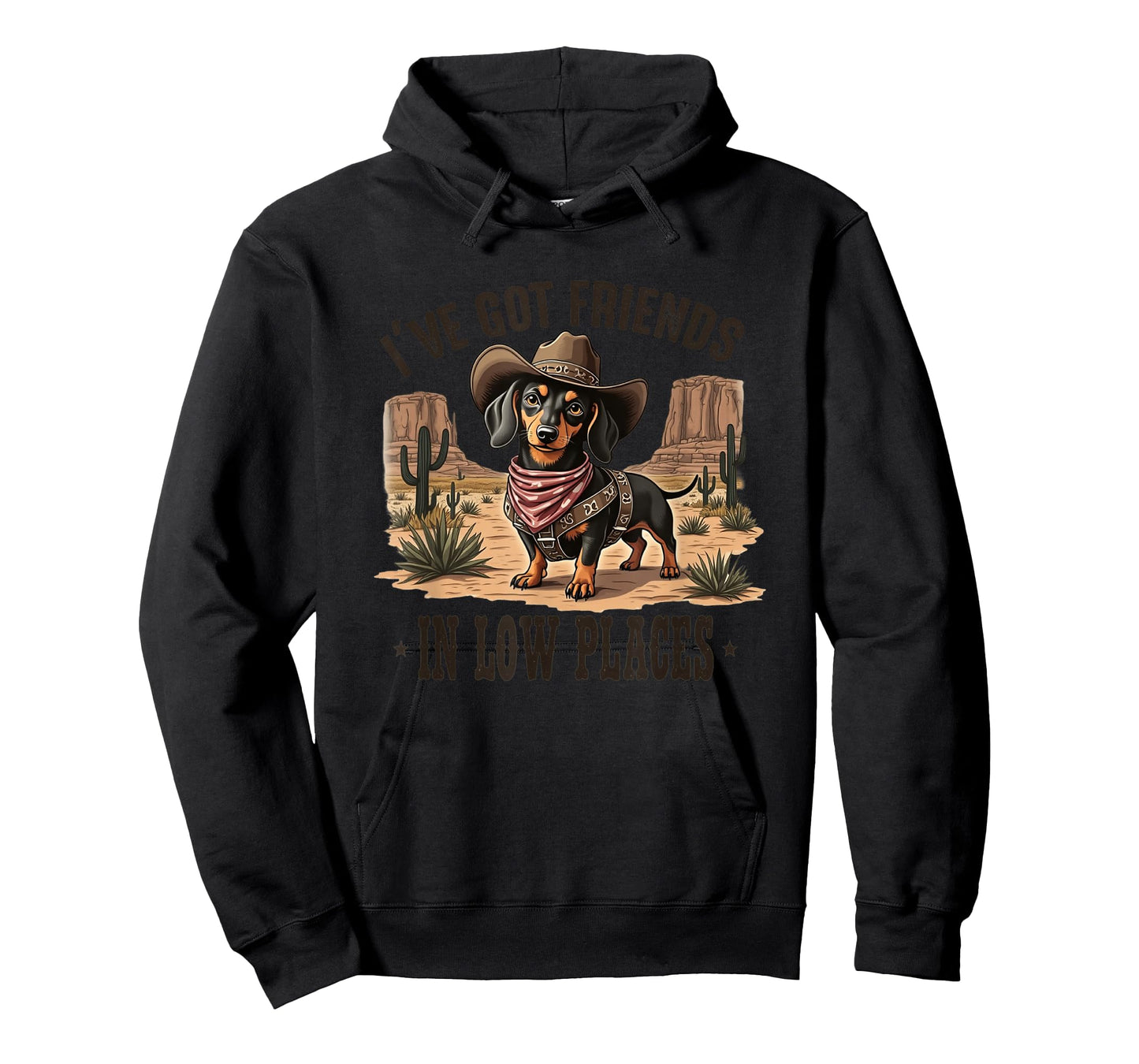 I've Got Friends In Low Places Dachshund T-Shirt