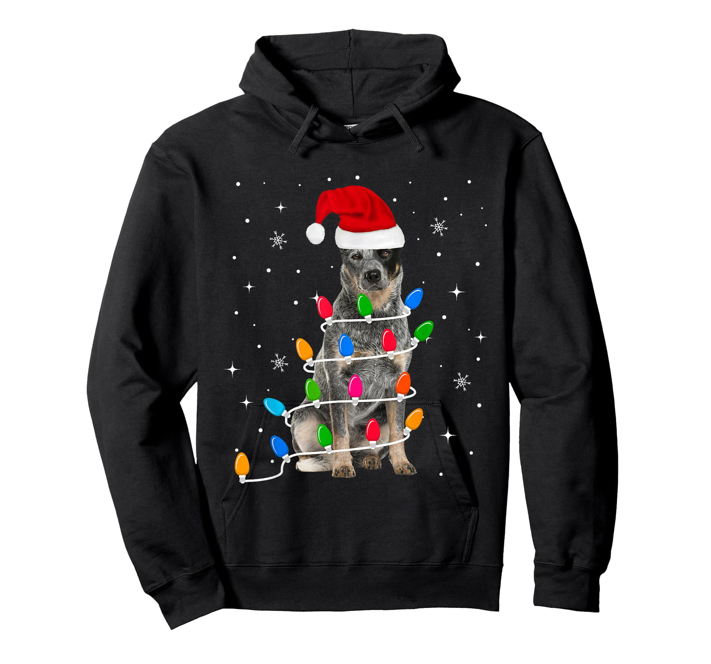 Funny Australian Cattle Dog Christmas Light Gifts Xmas T-Shirt