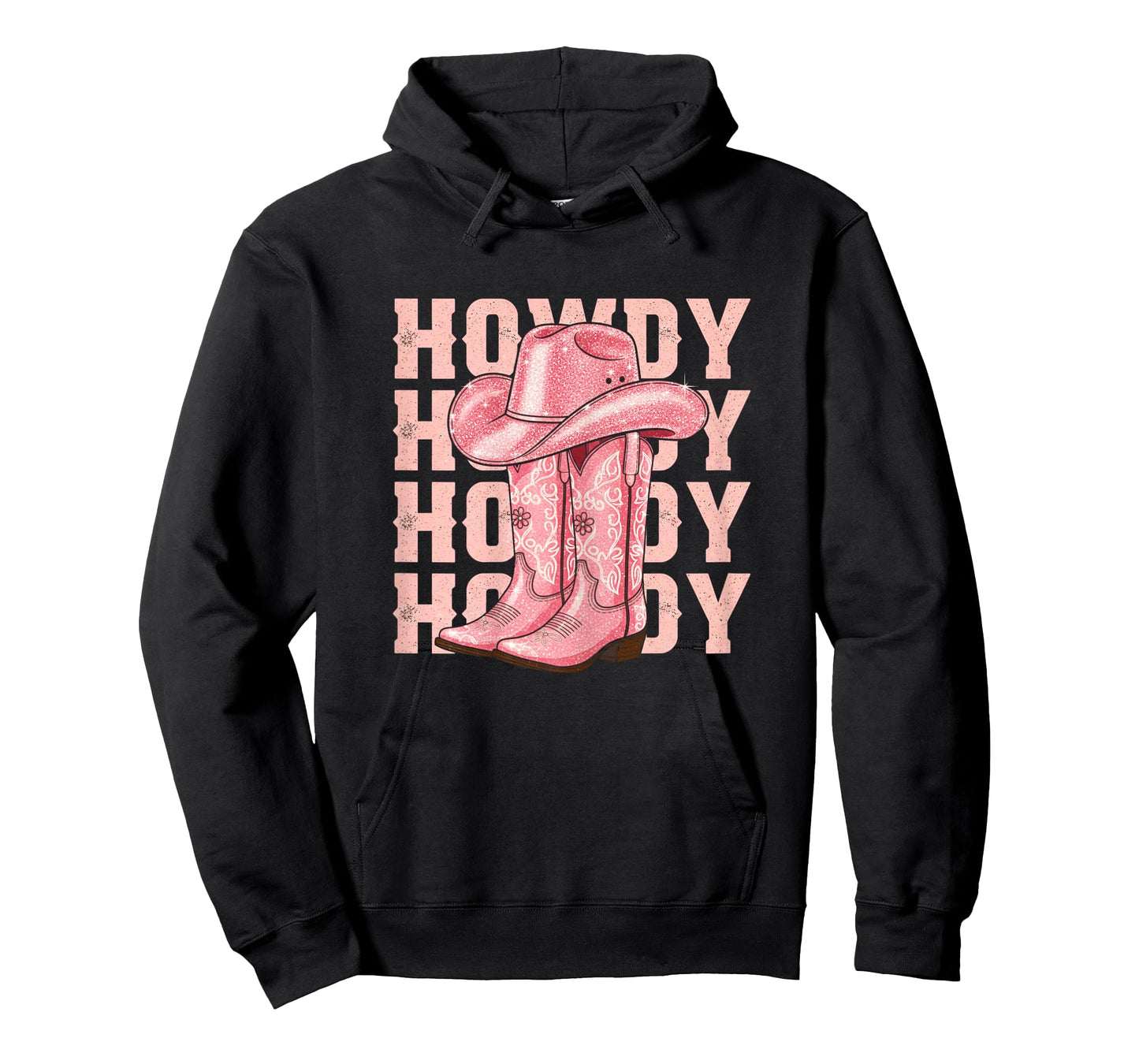 Howdy Southern Western Girl Hat Country Rodeo Pink Cowgirl T-Shirt