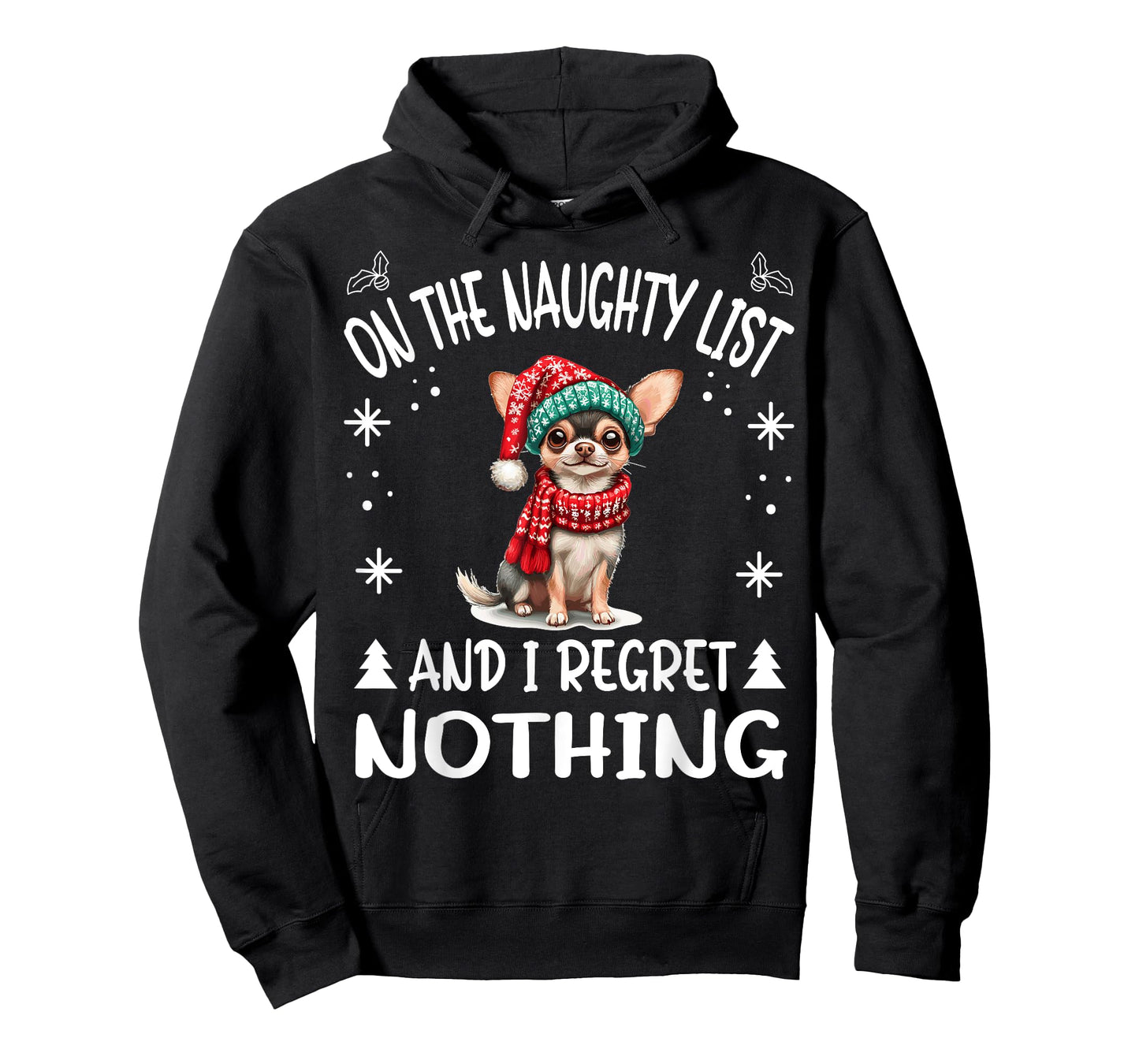 Cute Chihuahua Chiwawa dog Dog Christmas On The Naughty List T-Shirt