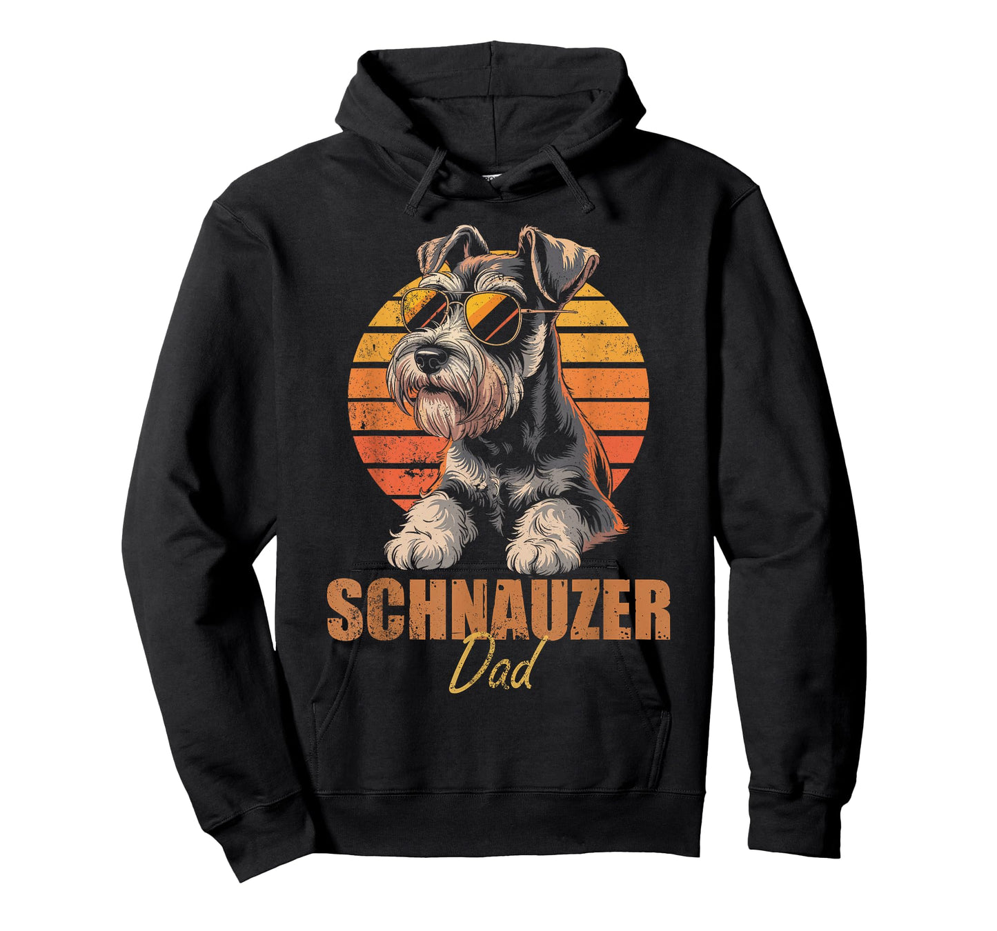 Retro Miniature Schnauzer Dad Funny Vintage Dog Lovers T-Shirt