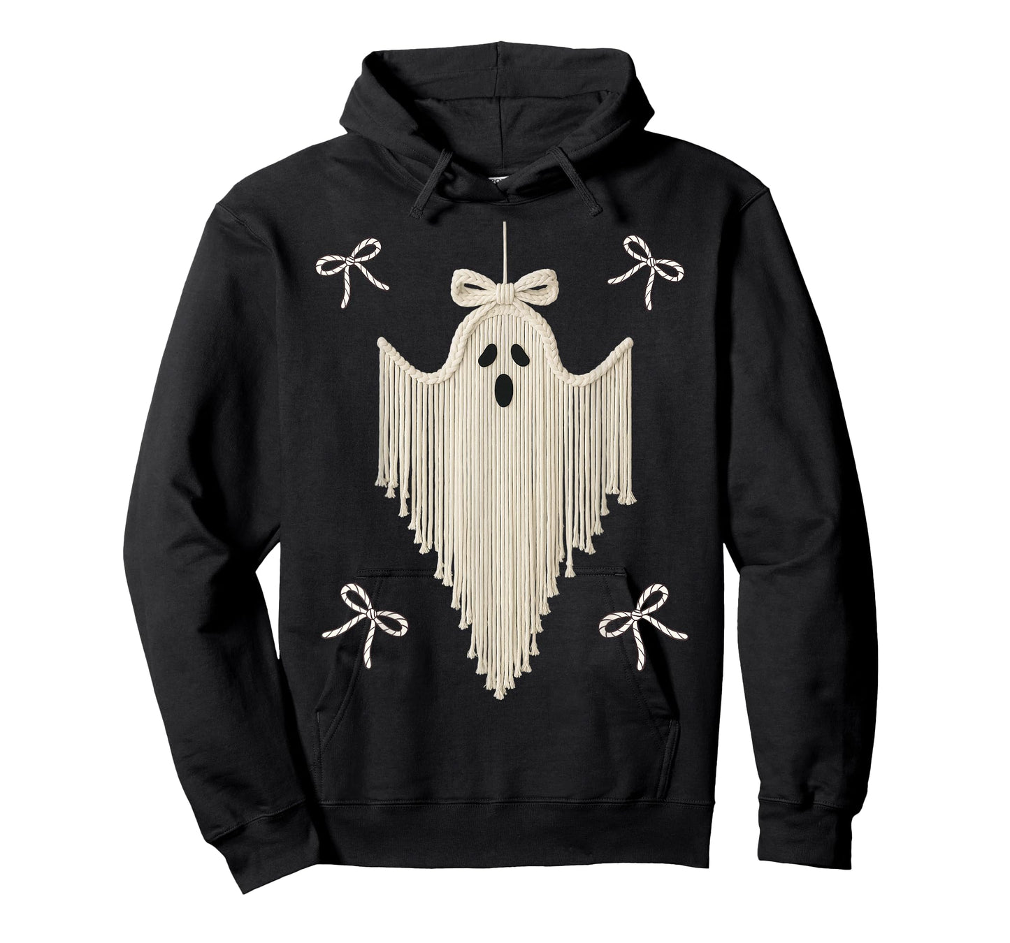 Girly Ghost Coquette Bow Cute Boat Rope Spooky Hanging Ghost T-Shirt
