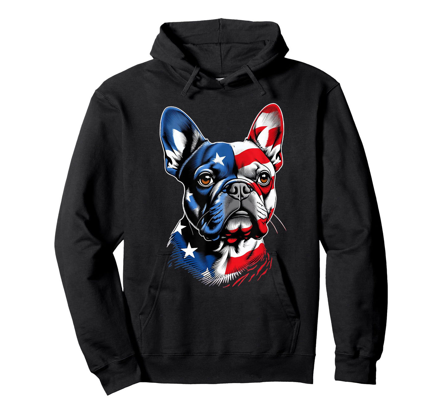 Cute French Bulldog Funny Dog USA American Flag 4th of July T-Shirt