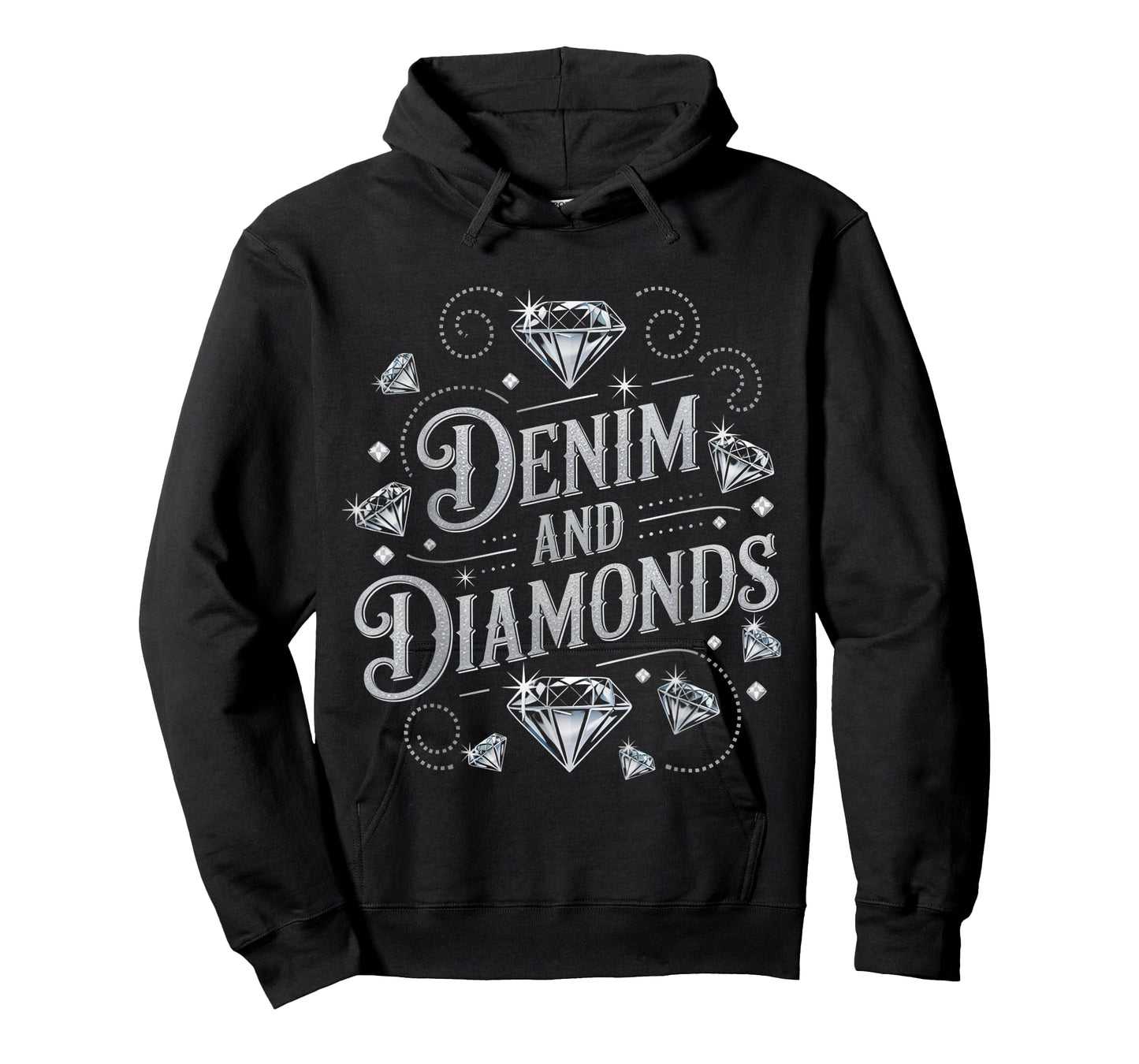 Denim and Diamonds Cowgirl Glam Western Rodeo Party Women T-Shirt