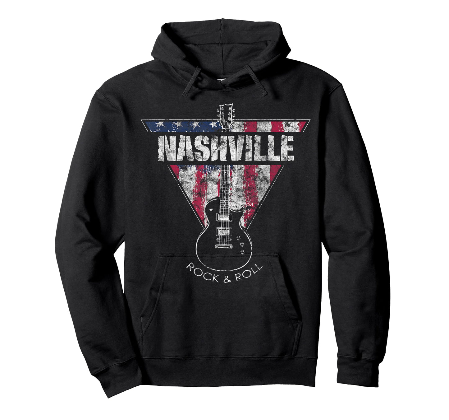 Nashville Souvenir Vintage American Flag Guitar Player T-Shirt