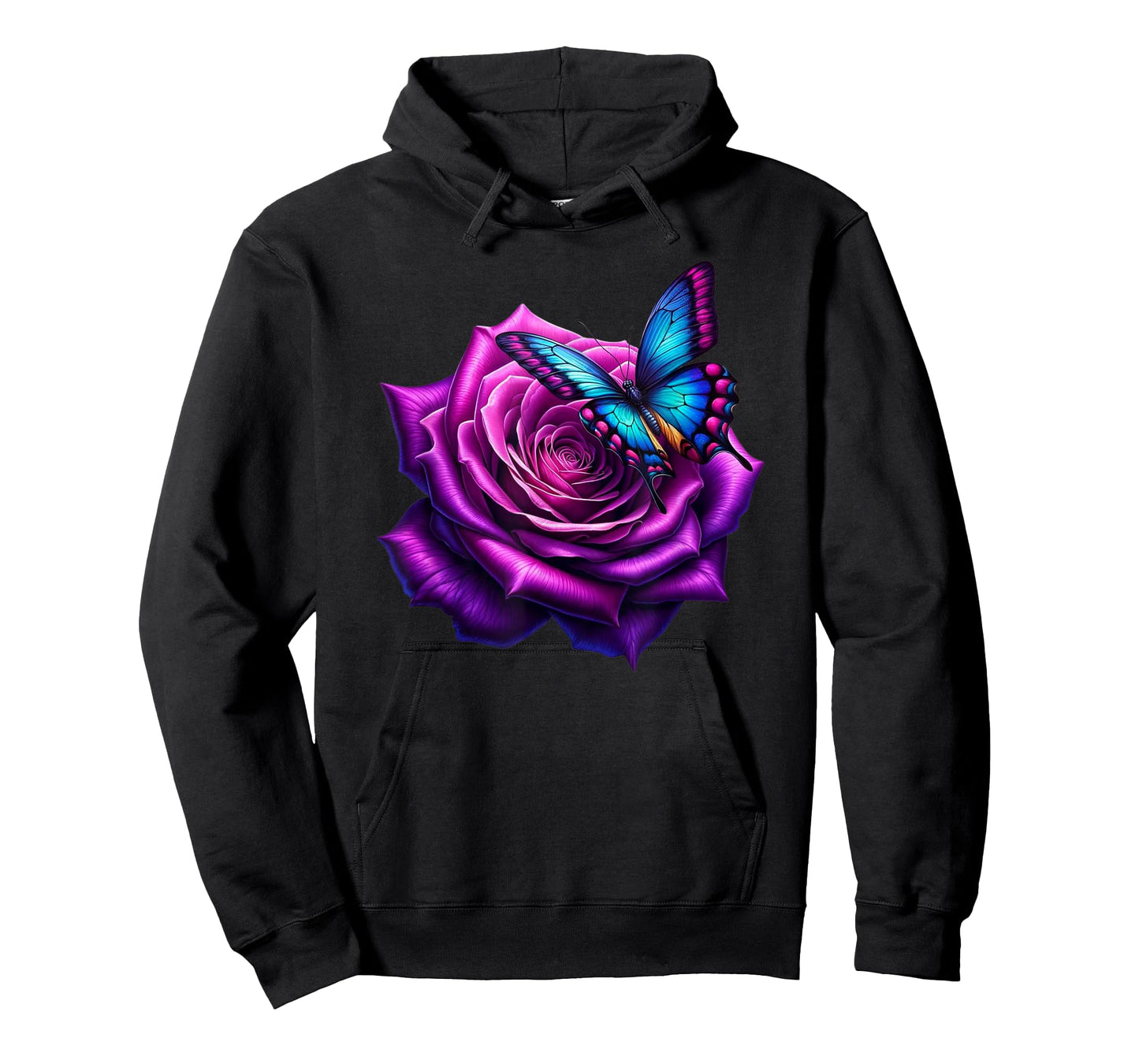 Butterfly On A Purple Colored Rose Flower Butterfly Lover T-Shirt